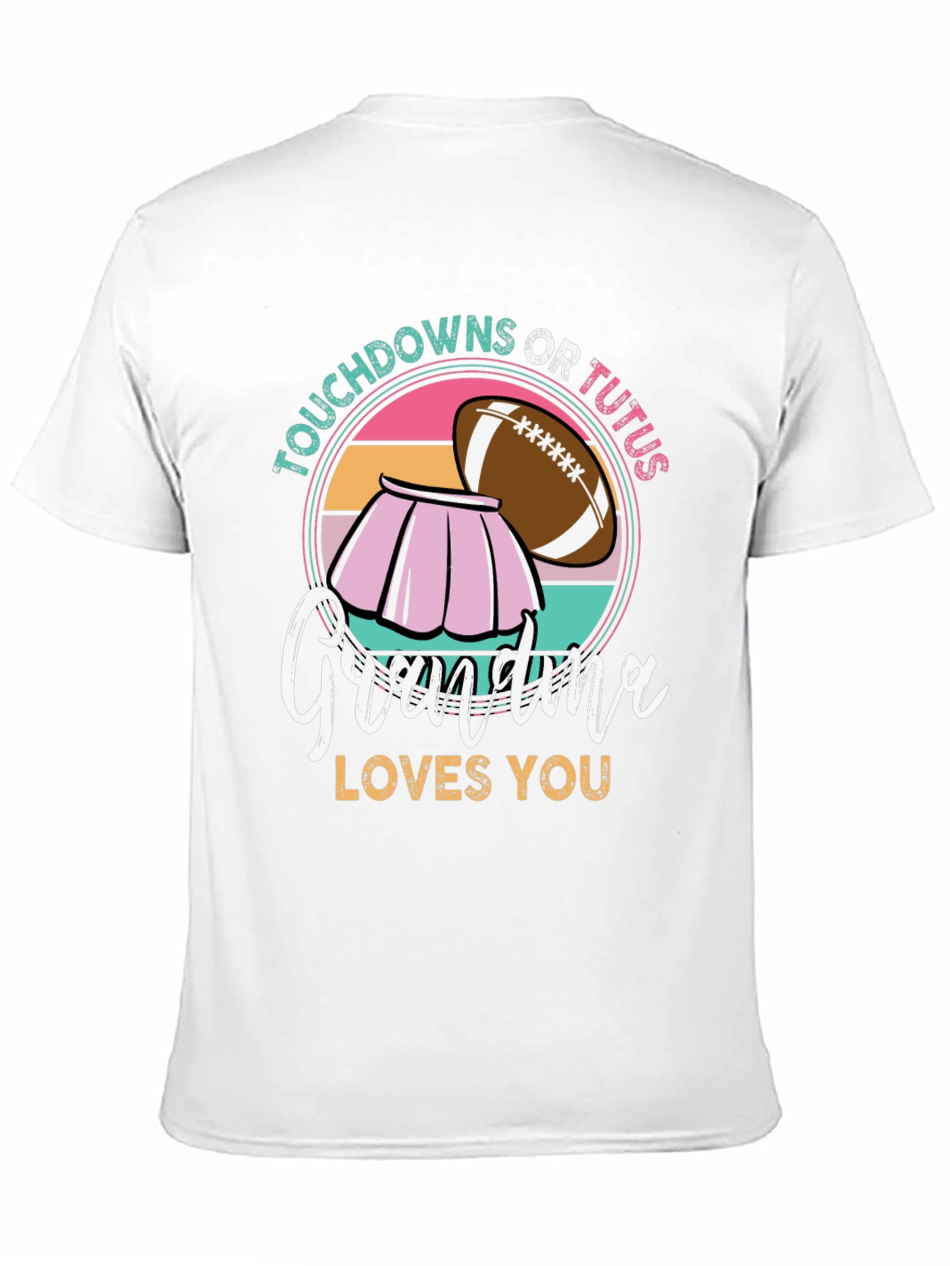 Black Touchdowns or Tutus Grandma T-Shirt view 11