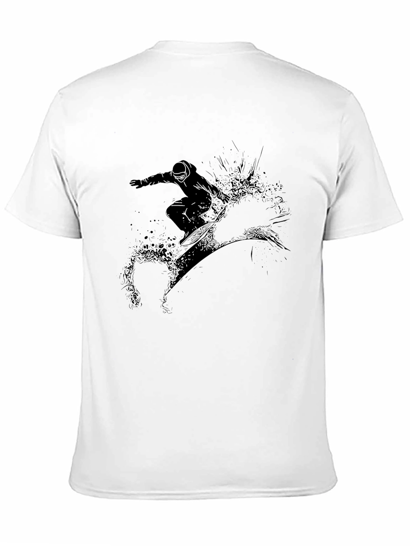 Black Black Snowboard Graphic Tee - Men's view 11