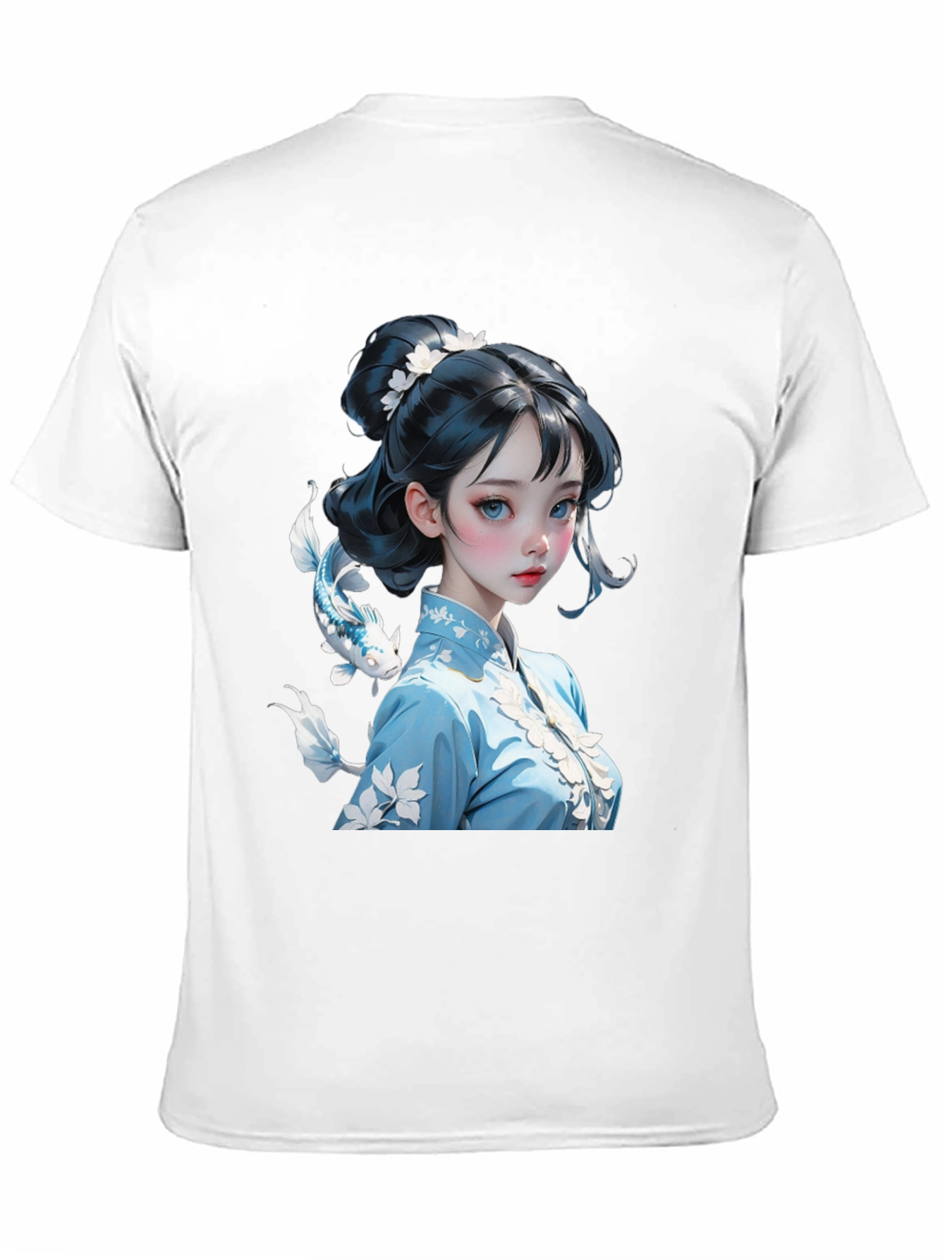 Black Anime Girl Graphic Tee - Stylish Black Cotton Blend Shirt view 11