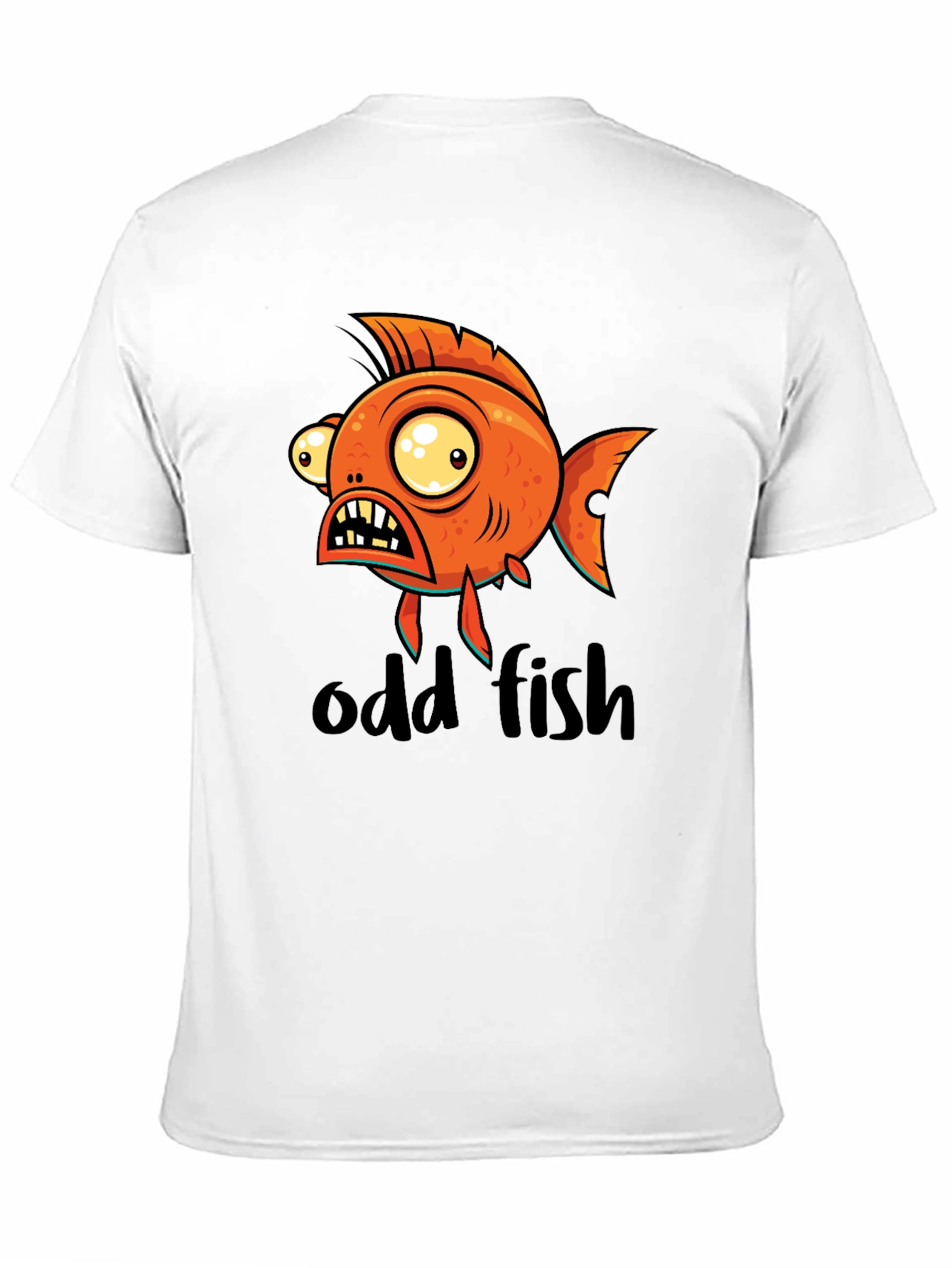 Black Odd Fish Graphic Tee - Quirky Humor T-Shirt view 11