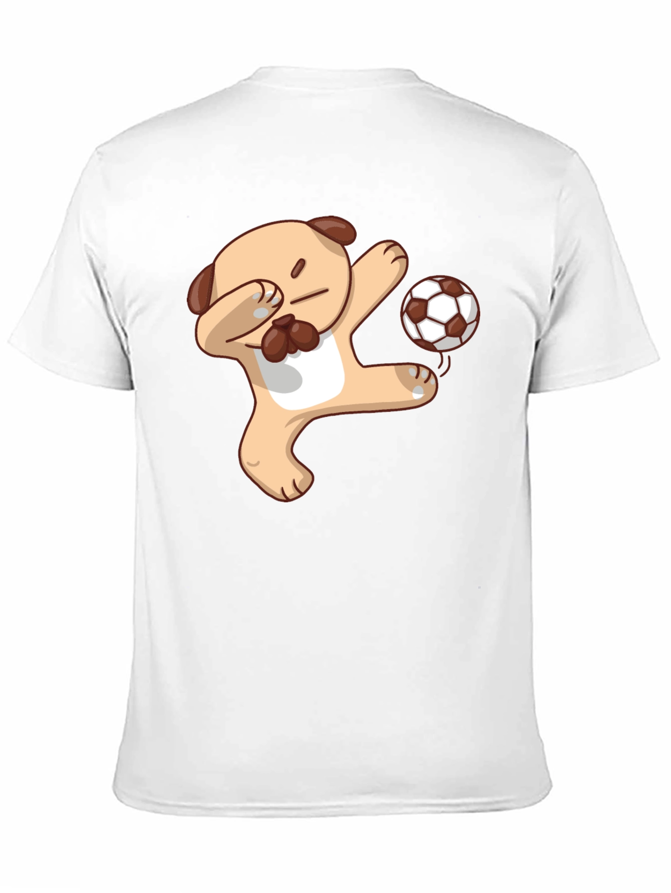 Black Funny Pug Soccer Dab T-Shirt view 11
