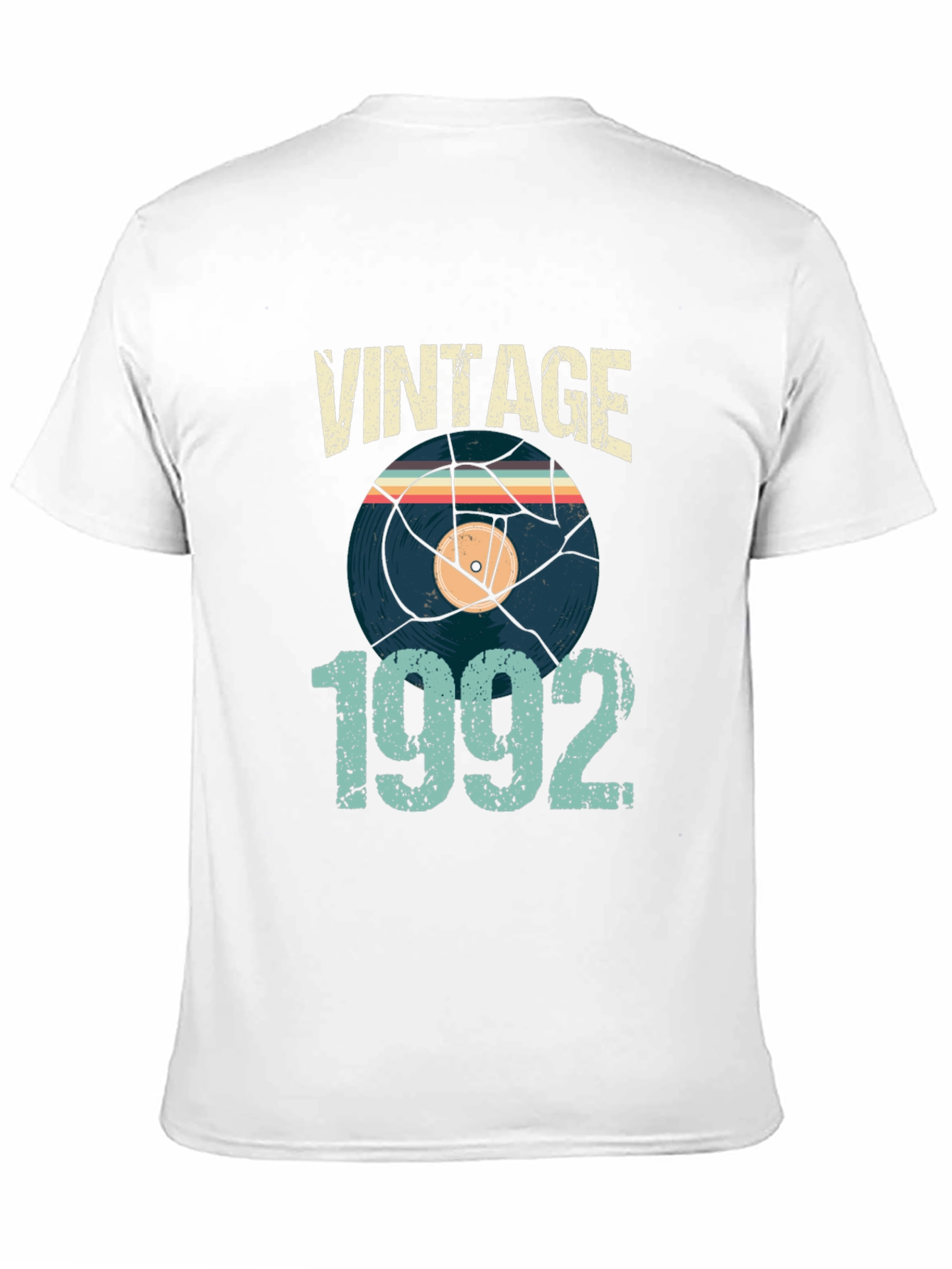 Black Vintage 1992 Vinyl Record T-Shirt view 11
