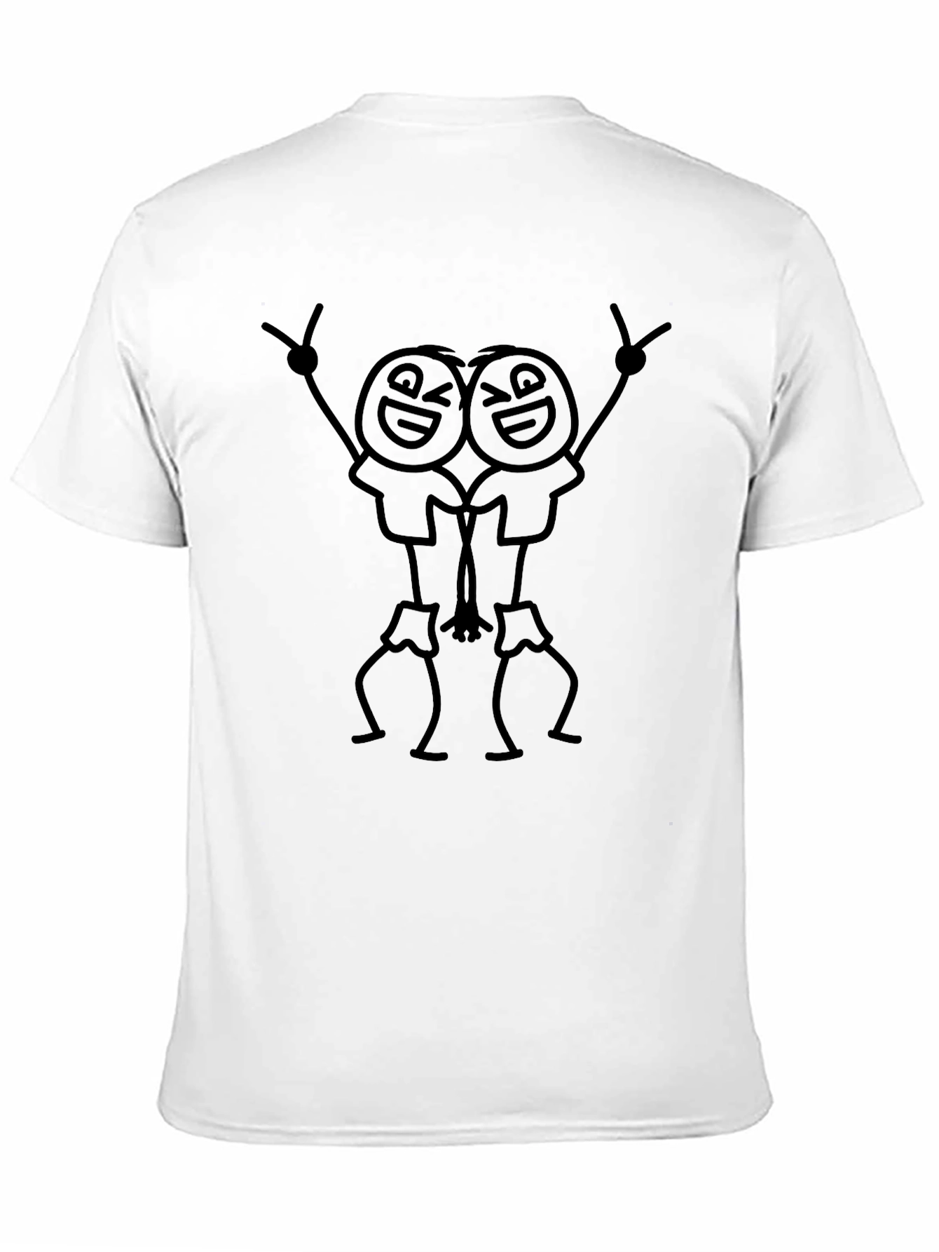 Black Stick Figure Twin Black Graphic Tee view 11