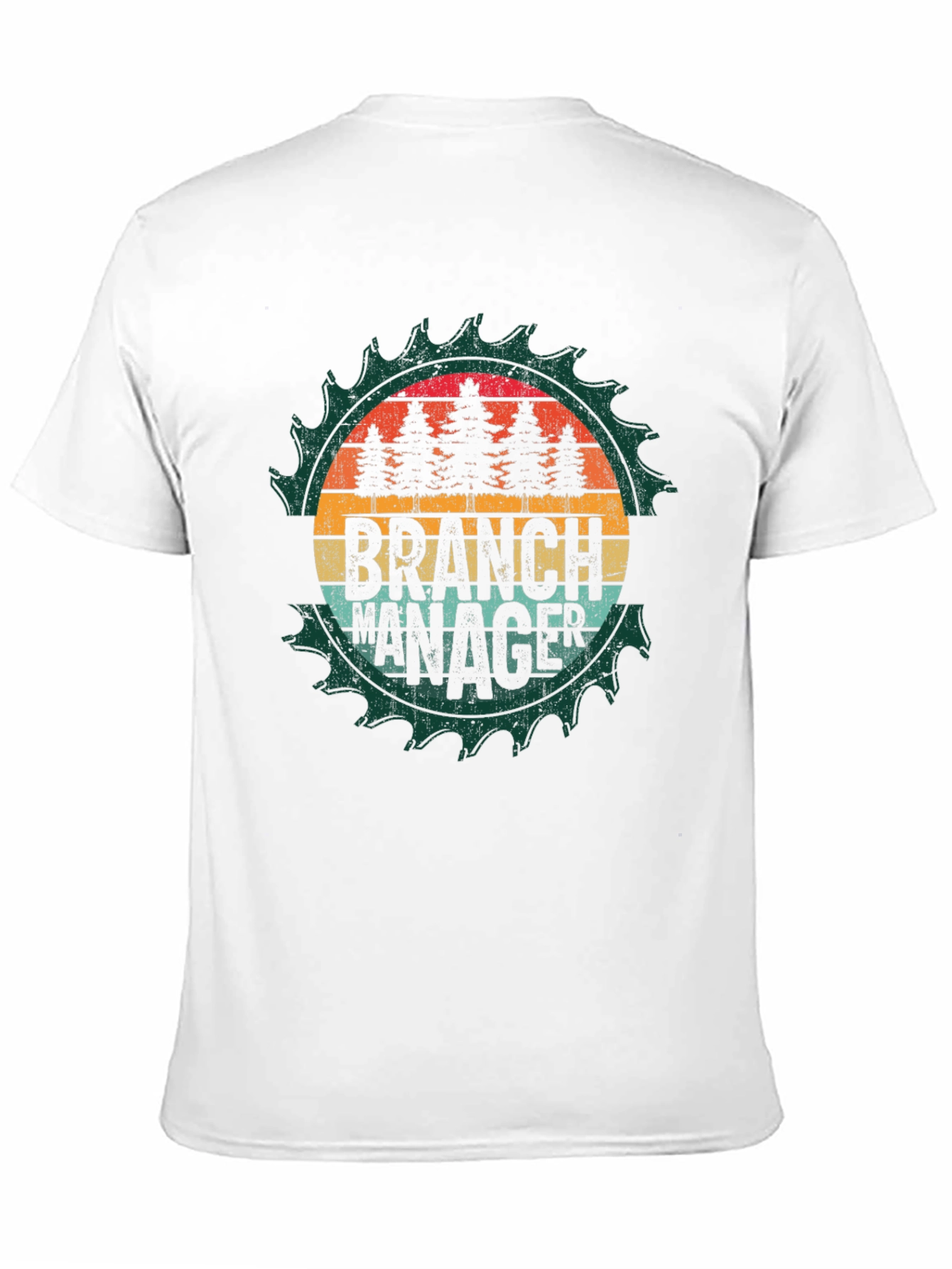 Black Branch Manager Sawblade Graphic Tee - Funny Tree Lover Shirt view 11
