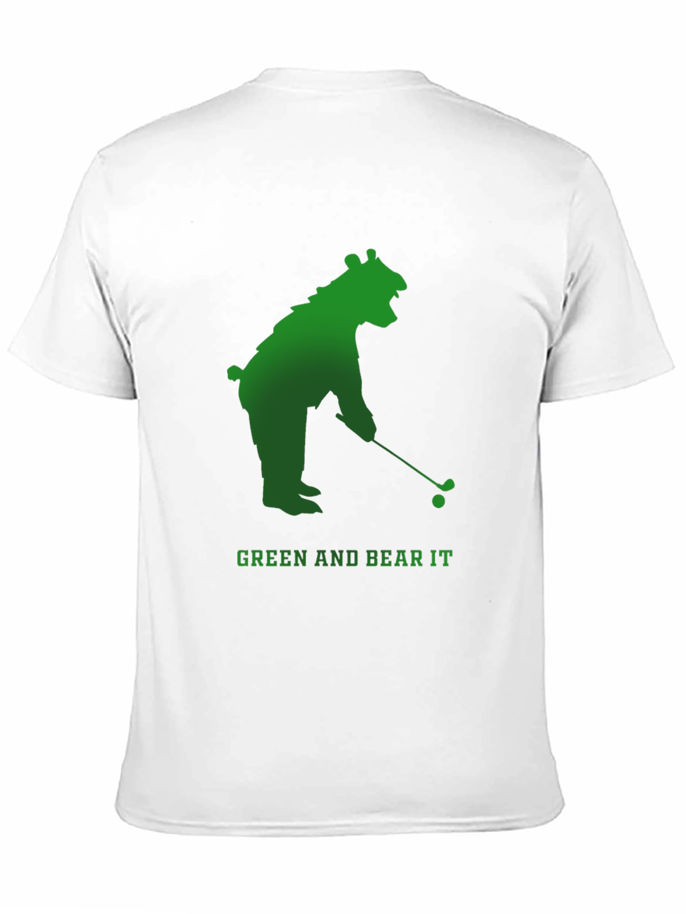 Black Green and Bear It Golf T-Shirt view 11