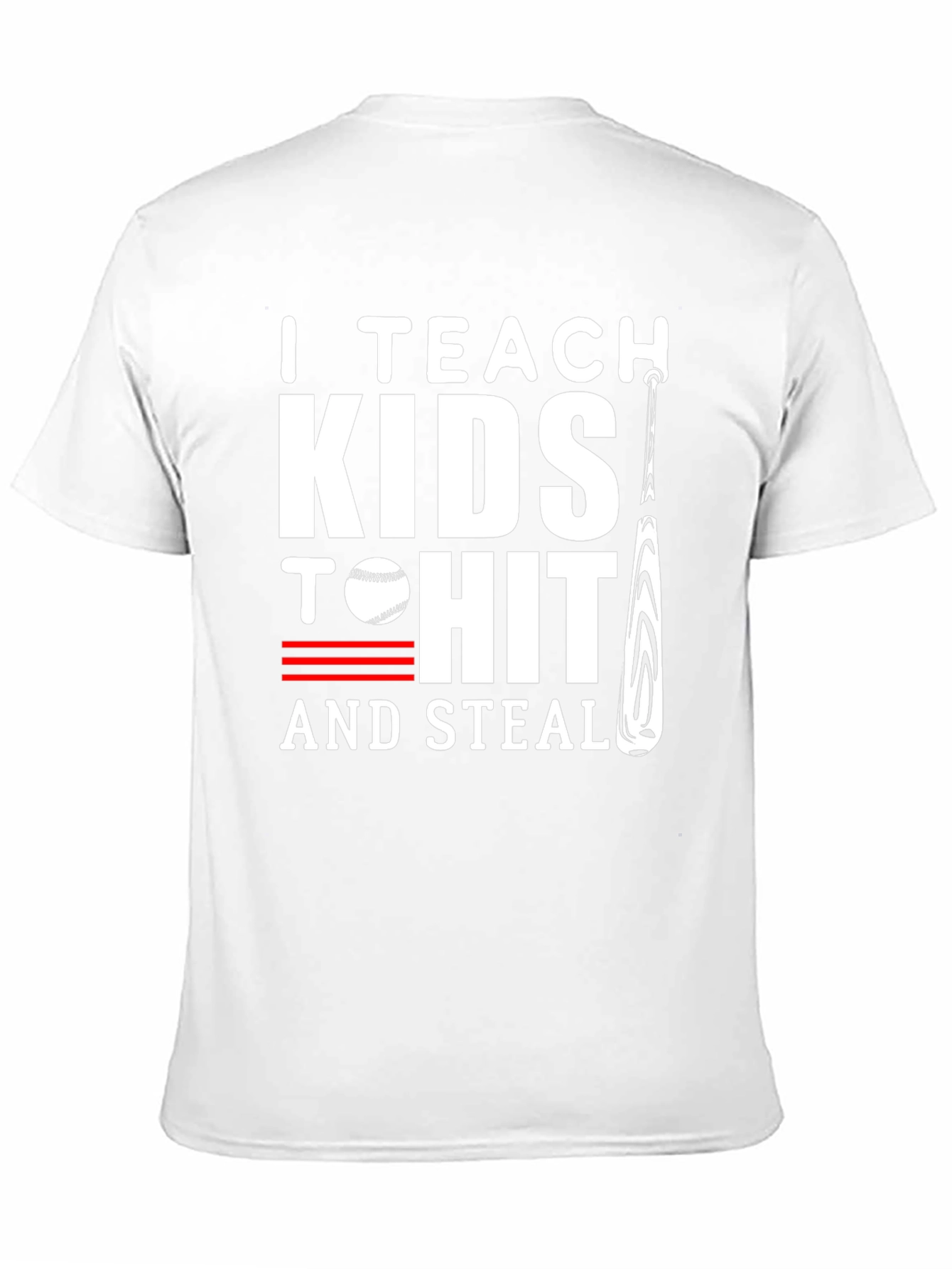 Black I Teach Kids to Hit and Steal Baseball T-Shirt view 11