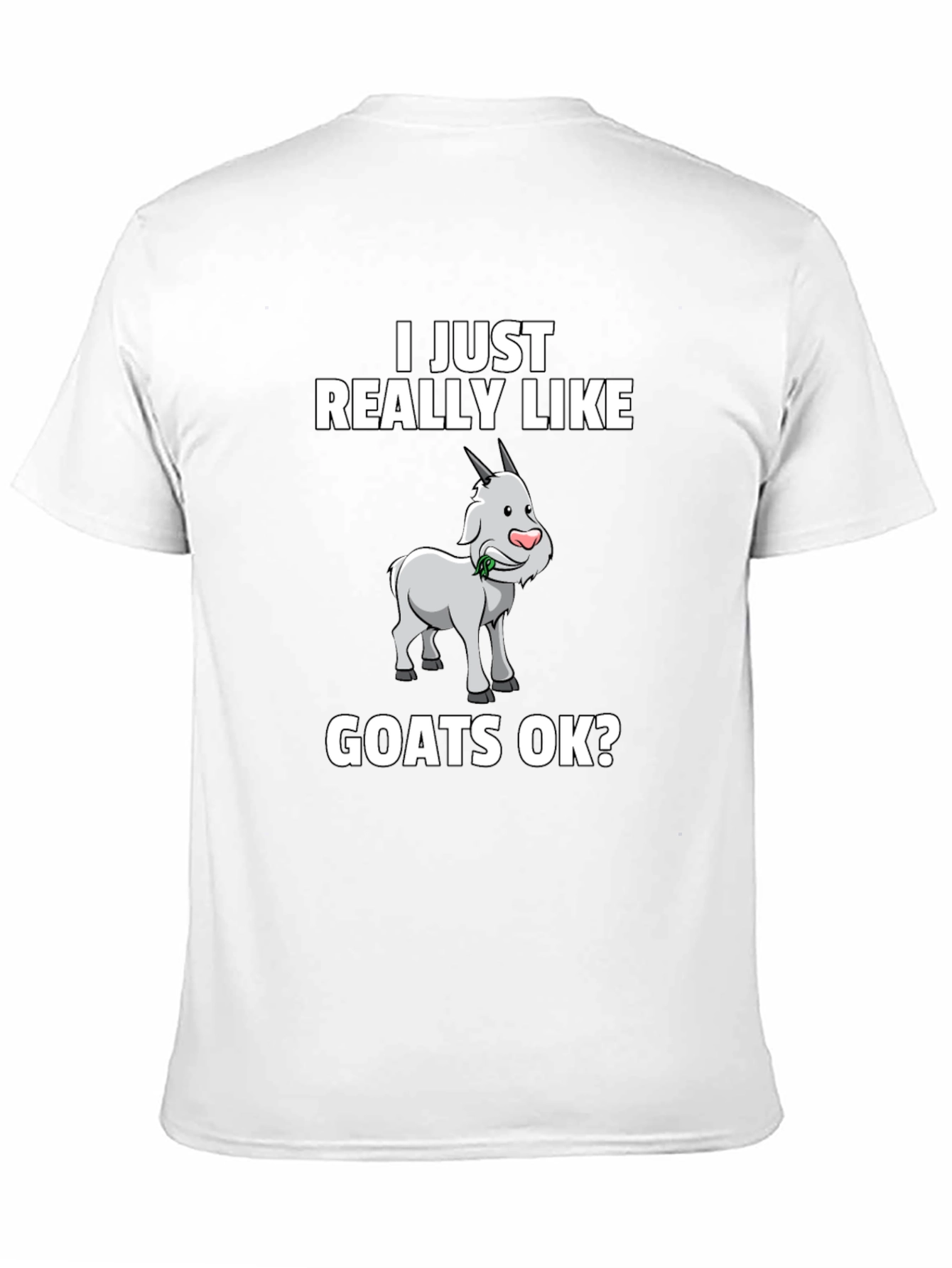 Black I Just Really Like Goats OK? Graphic Tee view 11