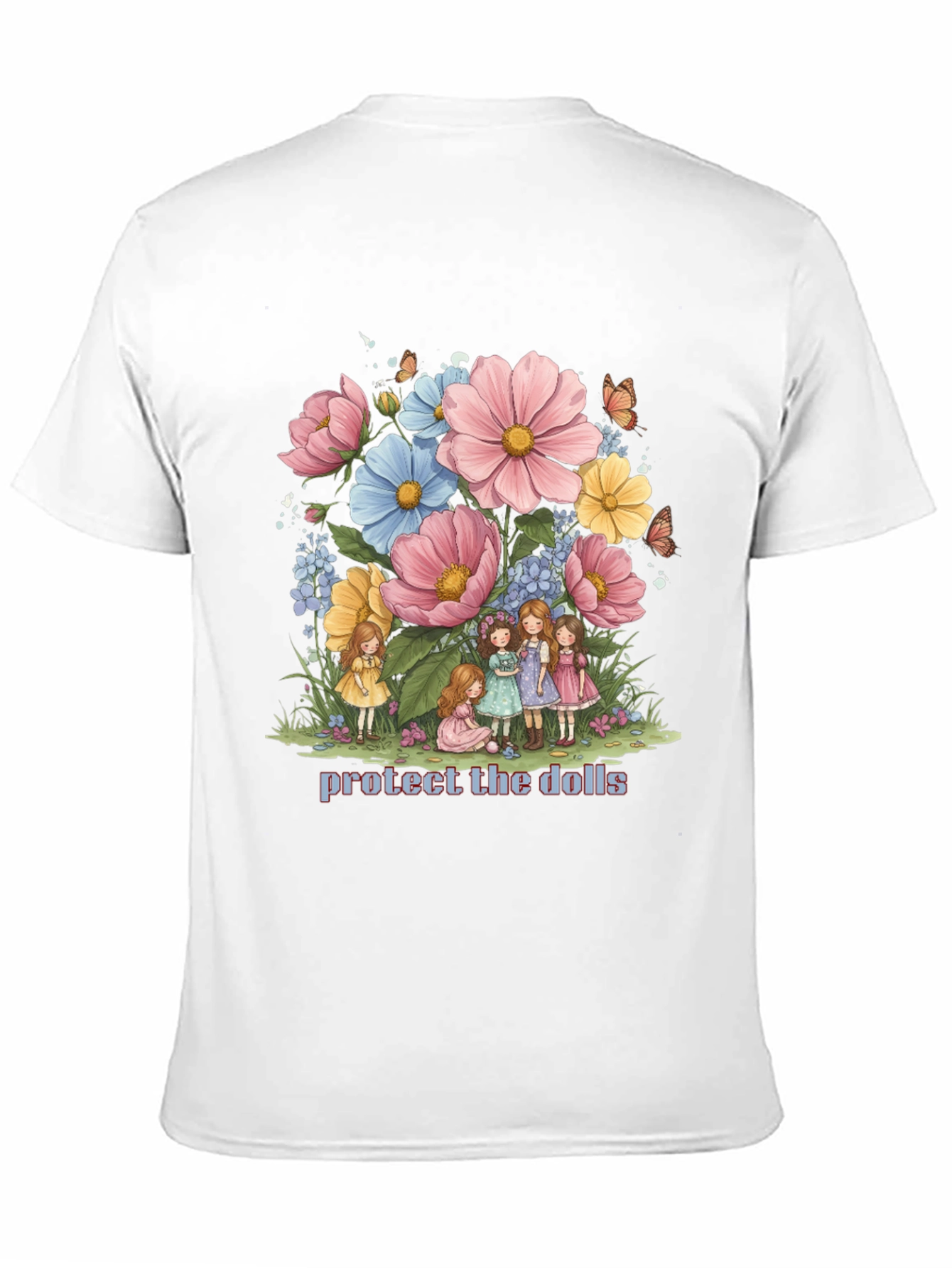 Black Protect the Dolls Graphic Tee - Black Cotton Blend view 11