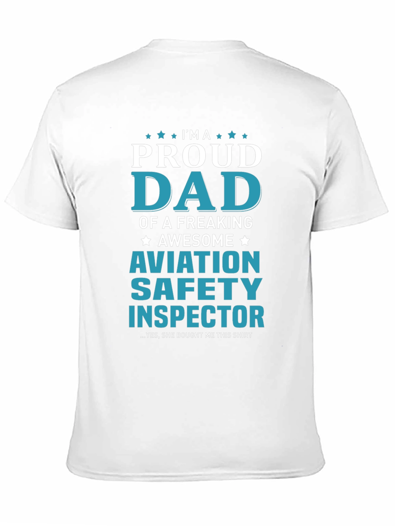Black Proud Aviation Safety Inspector Dad Graphic T-Shirt view 11
