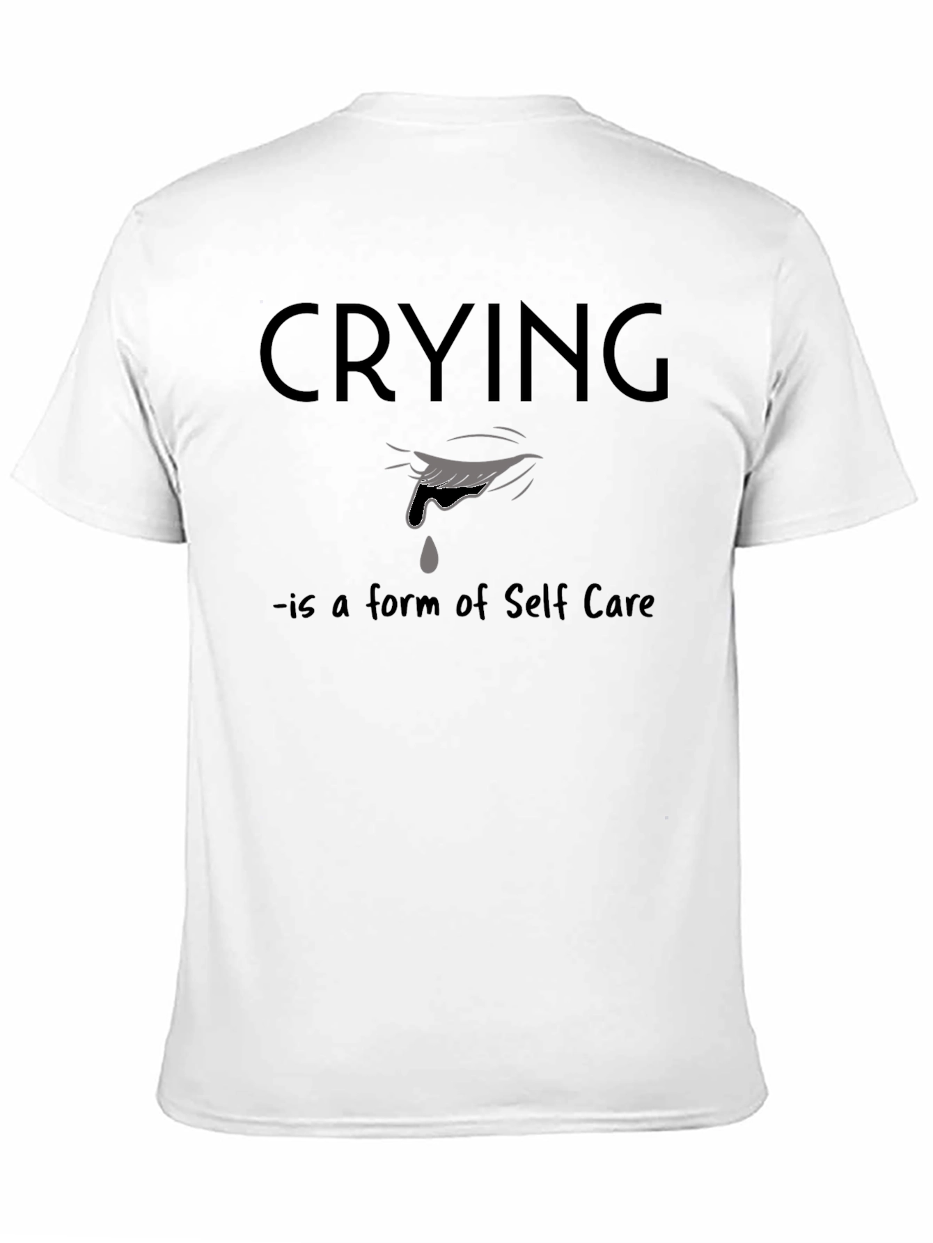 Black Crying is Self Care Graphic Tee - Black view 11