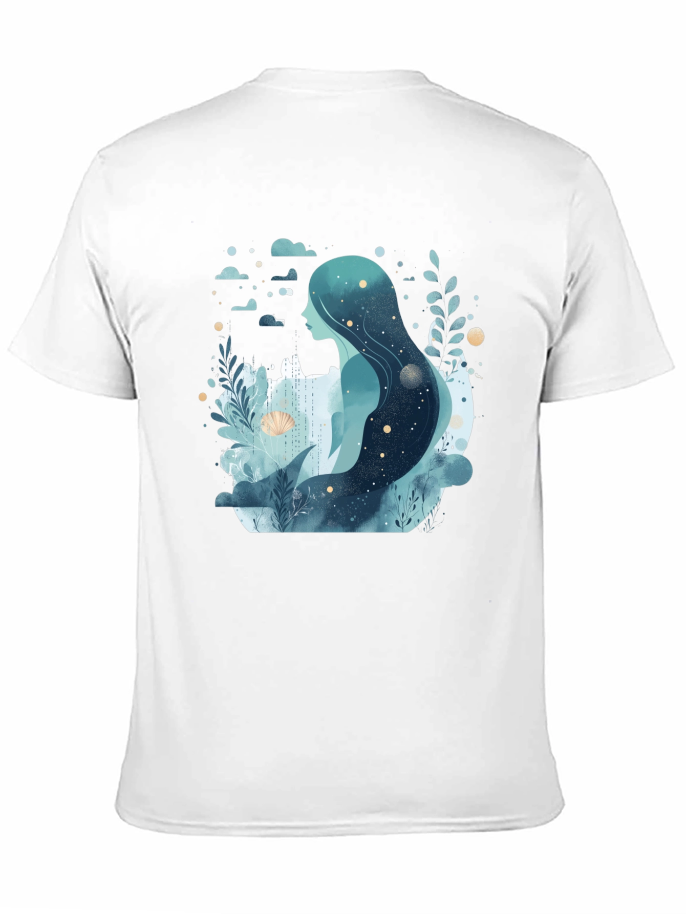 Black Celestial Mermaid Graphic Tee - Black view 11