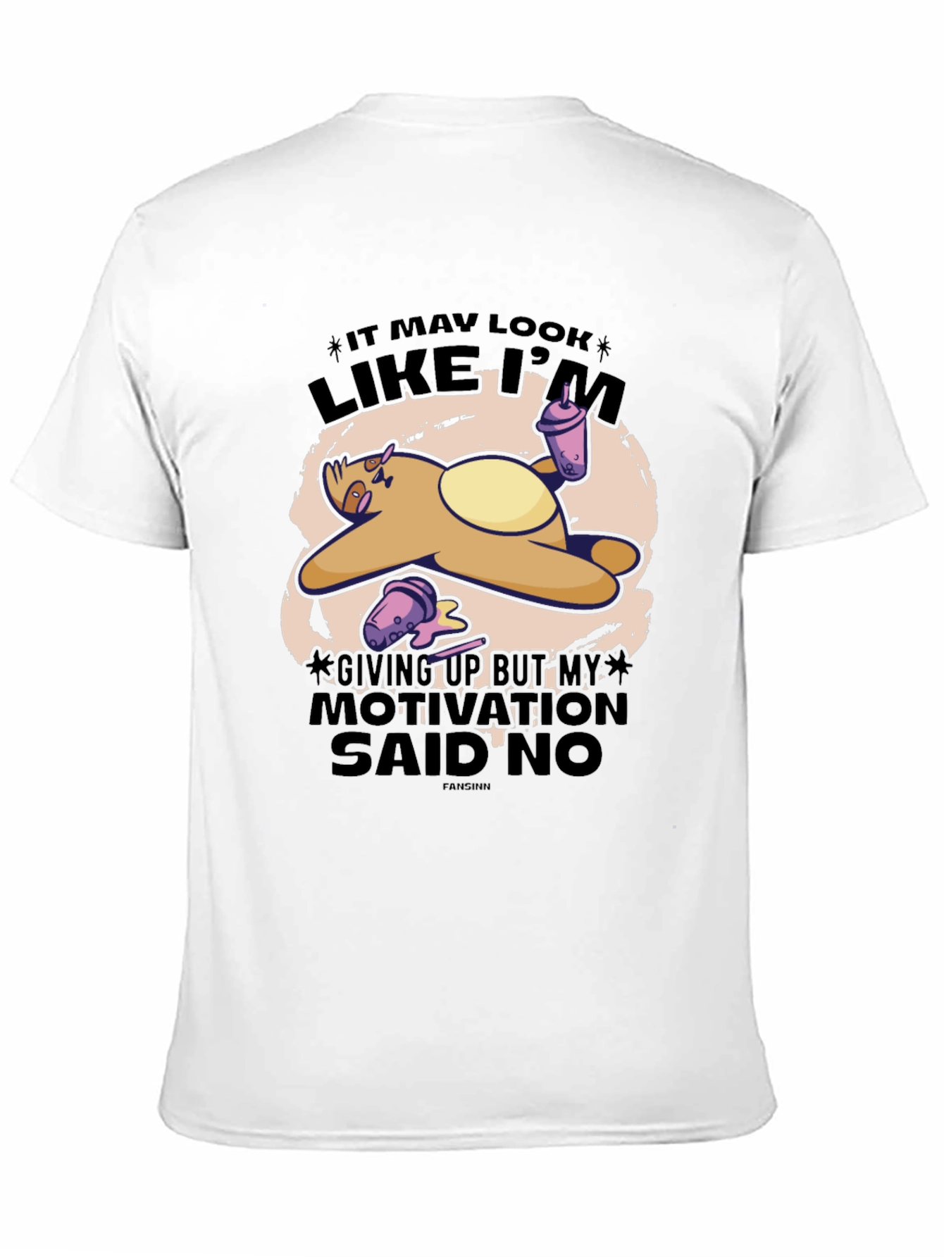 Black Funny Sloth Motivation T-Shirt view 11