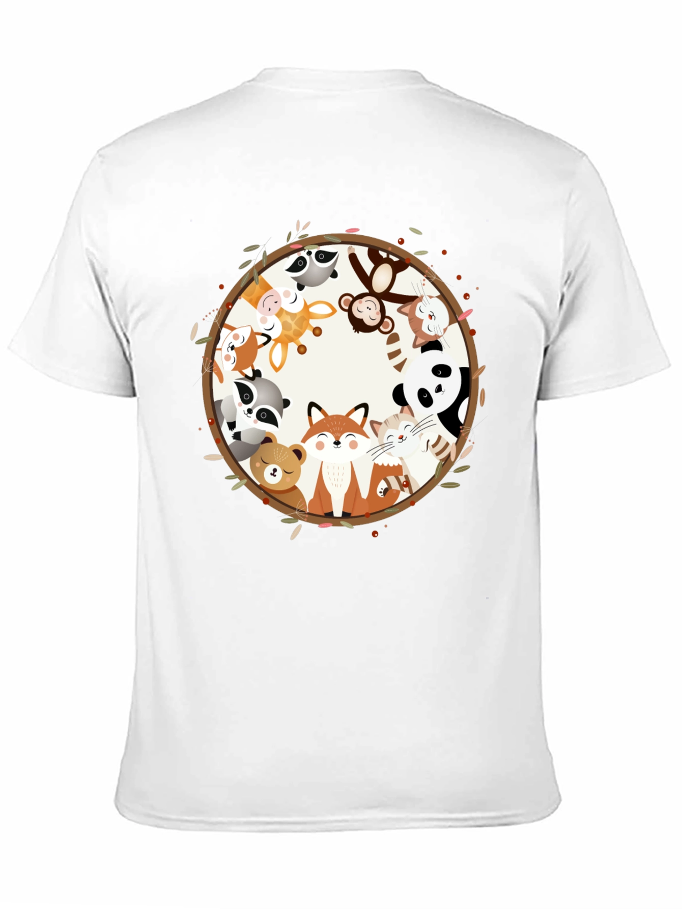 Black Animal Circle Graphic Tee - Unisex view 11