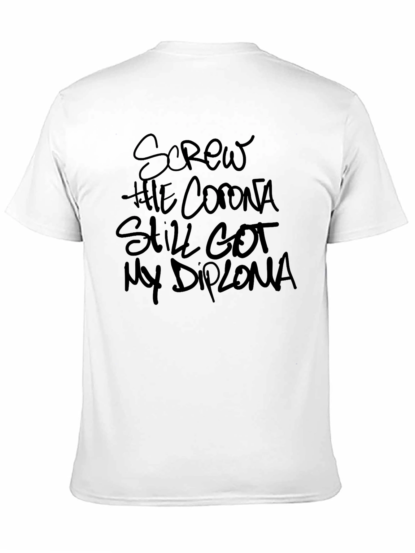 Black Screw the Corona Diploma T-Shirt view 11
