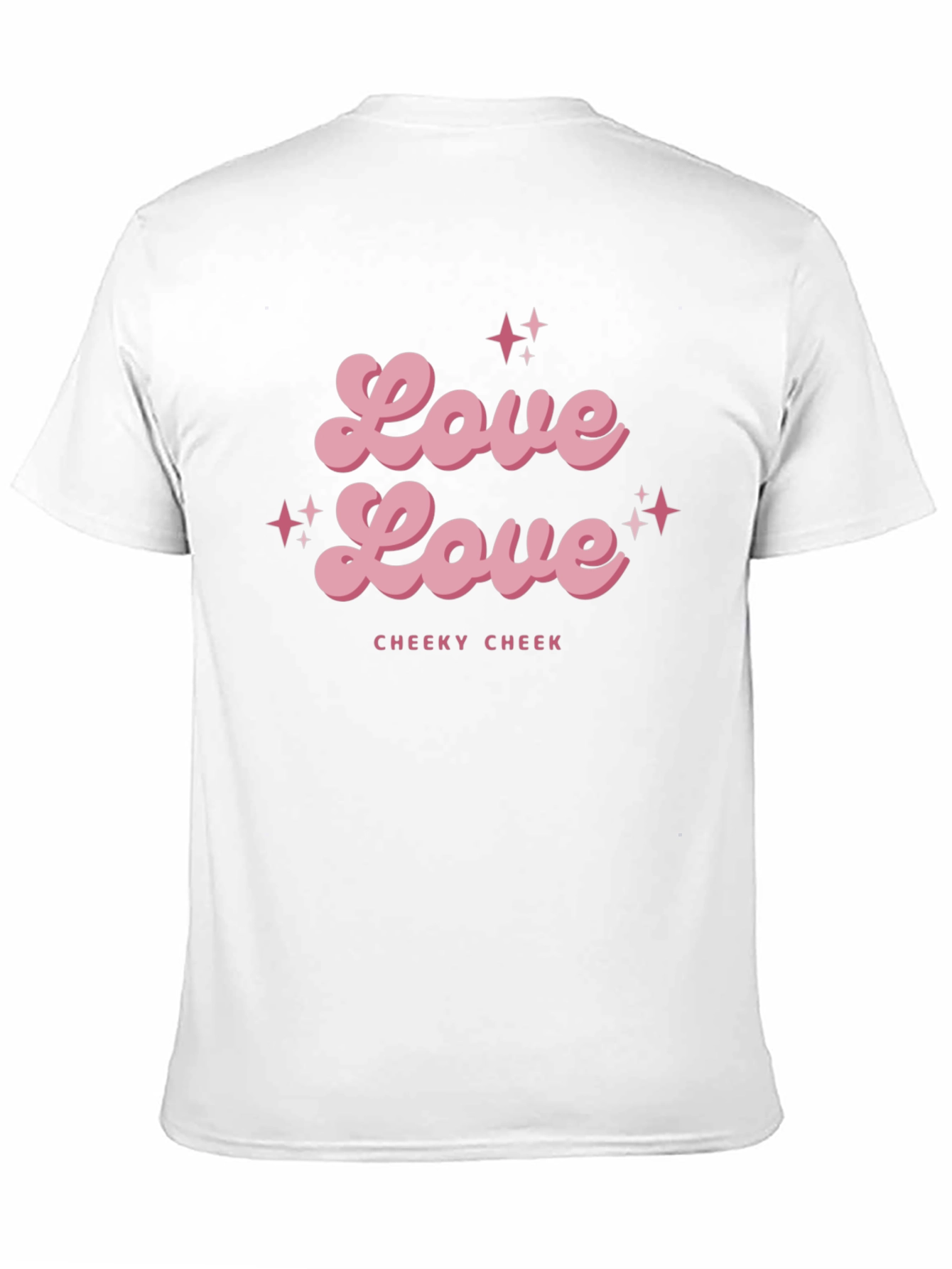 Black Love Love Graphic T-Shirt - Cheeky Cheek Design view 11