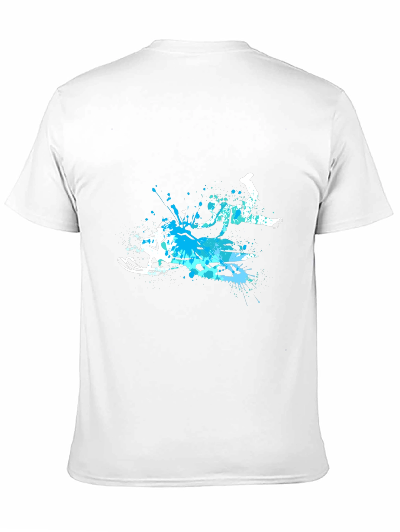 Black Snowmobile Splash Art Graphic Tee - Cool Sport T-Shirt view 11