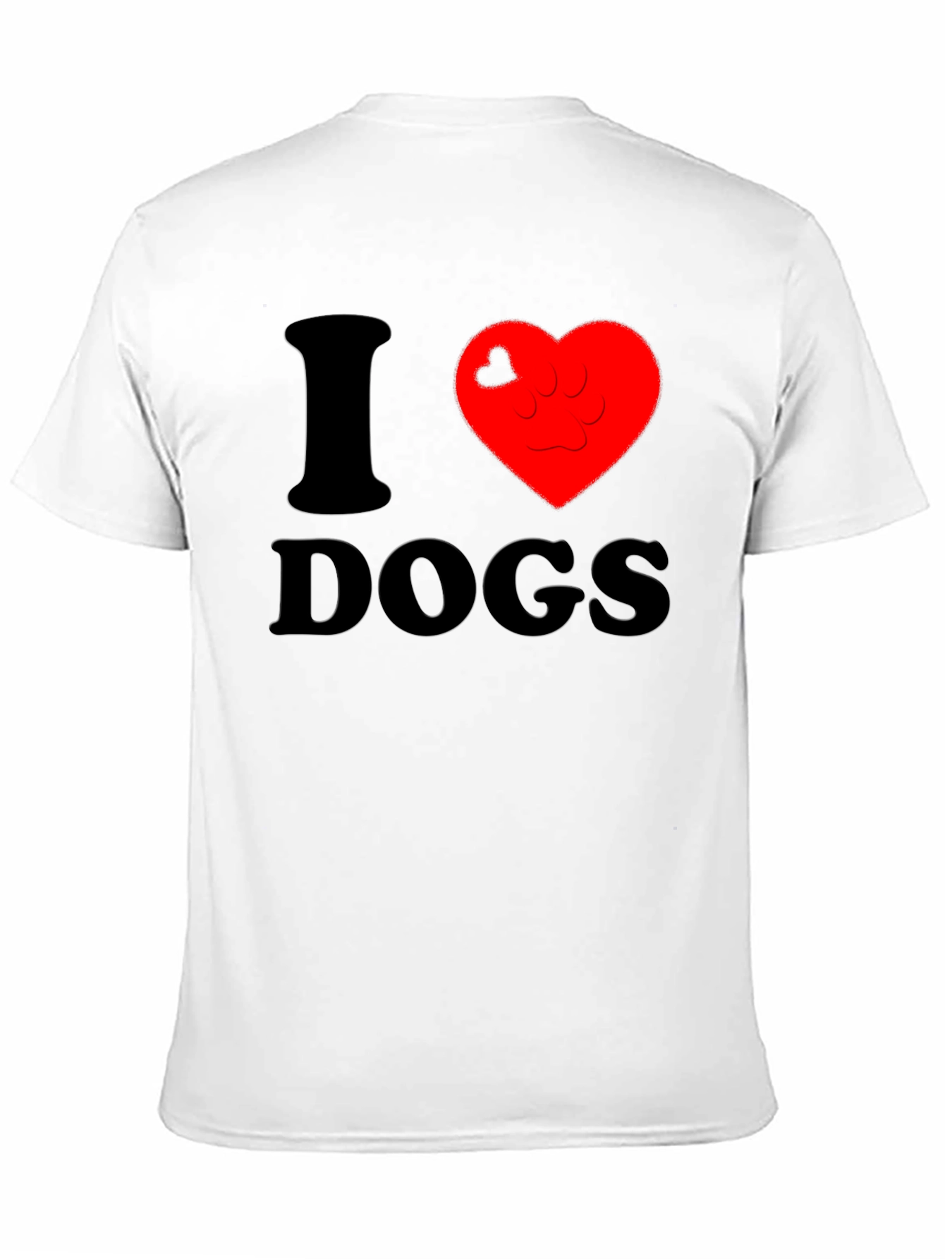 Black I Heart Dogs T-Shirt - Casual Comfort view 11