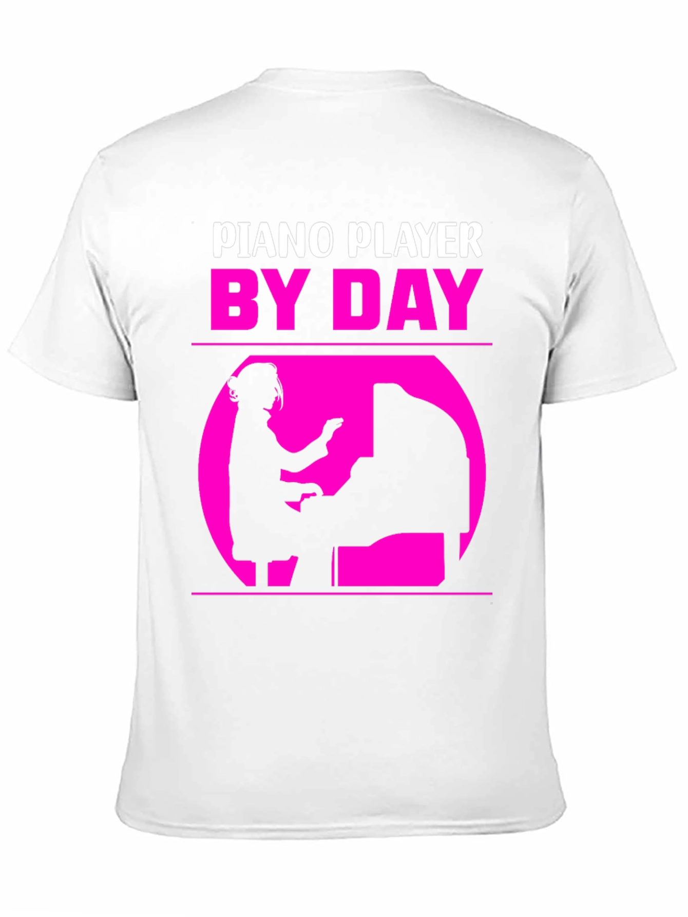 Black Piano Player By Day T-Shirt - Musician Gift view 11
