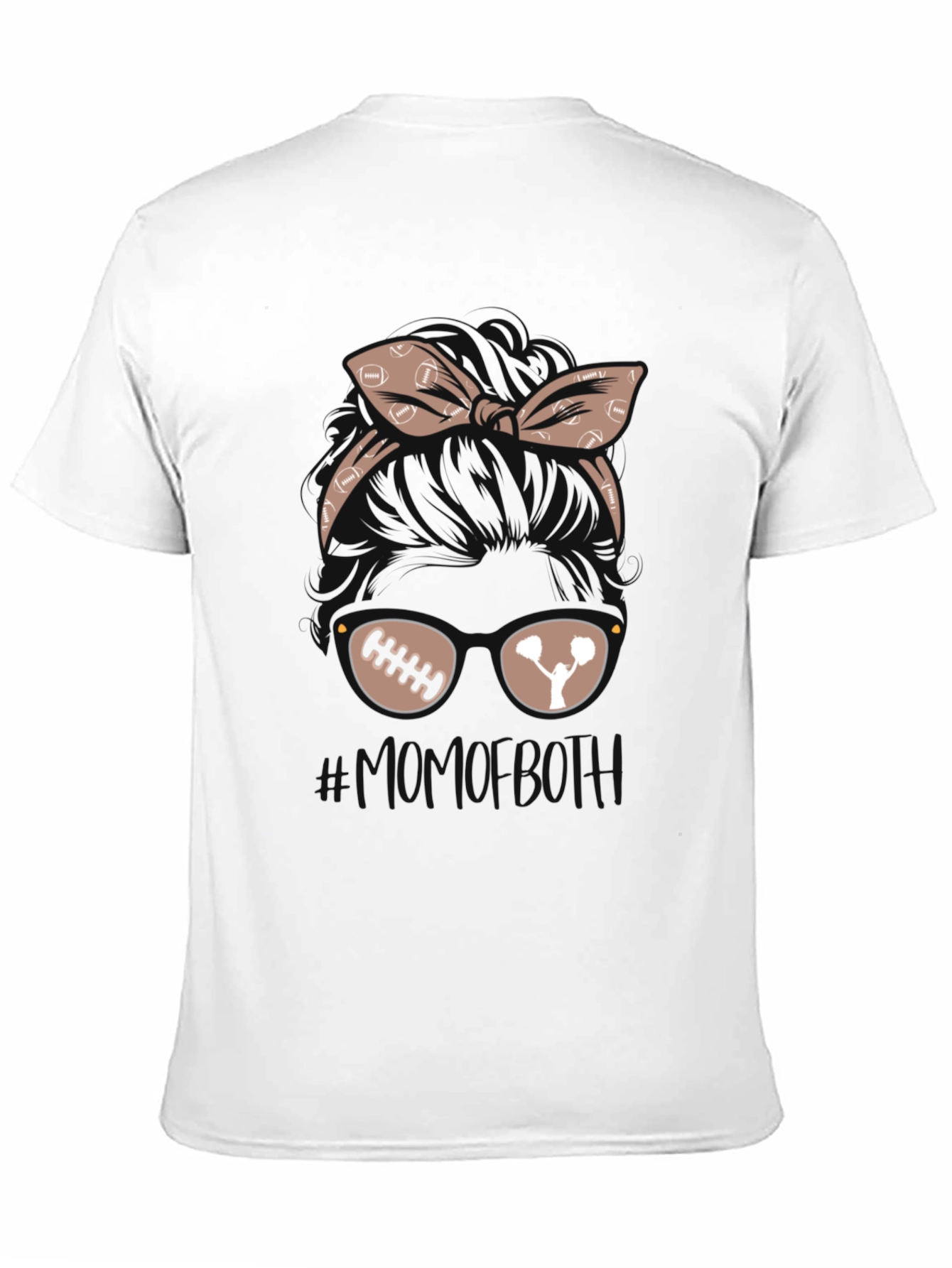 Black Football & Cheer Mom Graphic Tee view 11