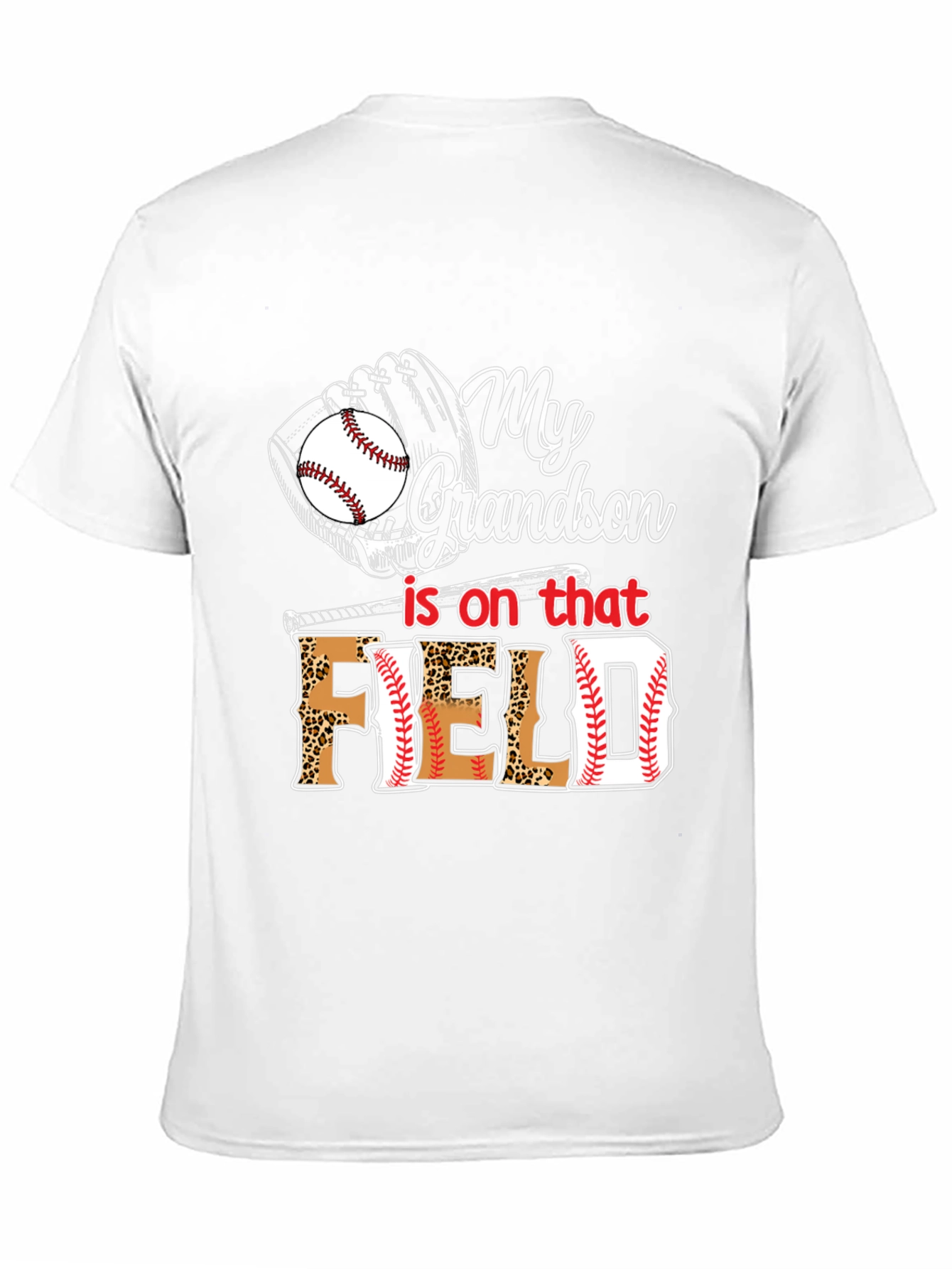 Black My Grandson Is On That Field Baseball T-Shirt view 11