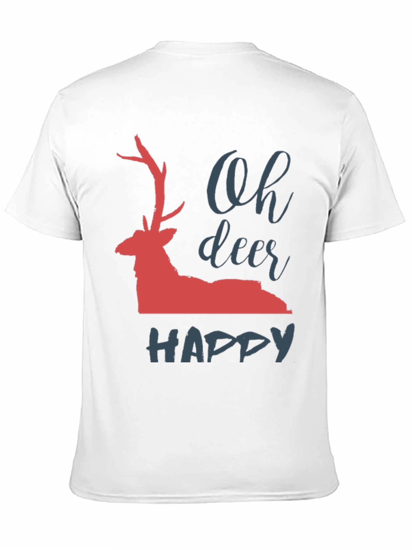Black Oh Deer Happy T-Shirt view 11