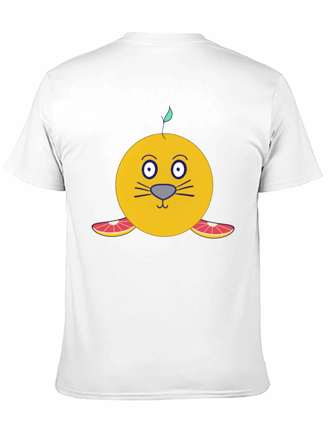 Black Citrus Seal Graphic T-Shirt - Unique Cartoon Design view 11