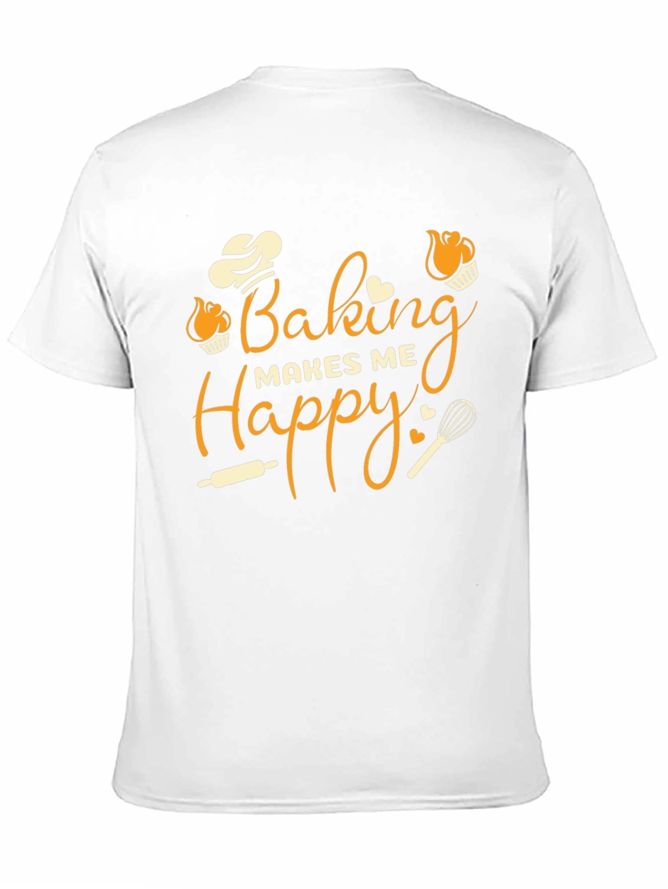 Black Baking Makes Me Happy Graphic T-Shirt view 11