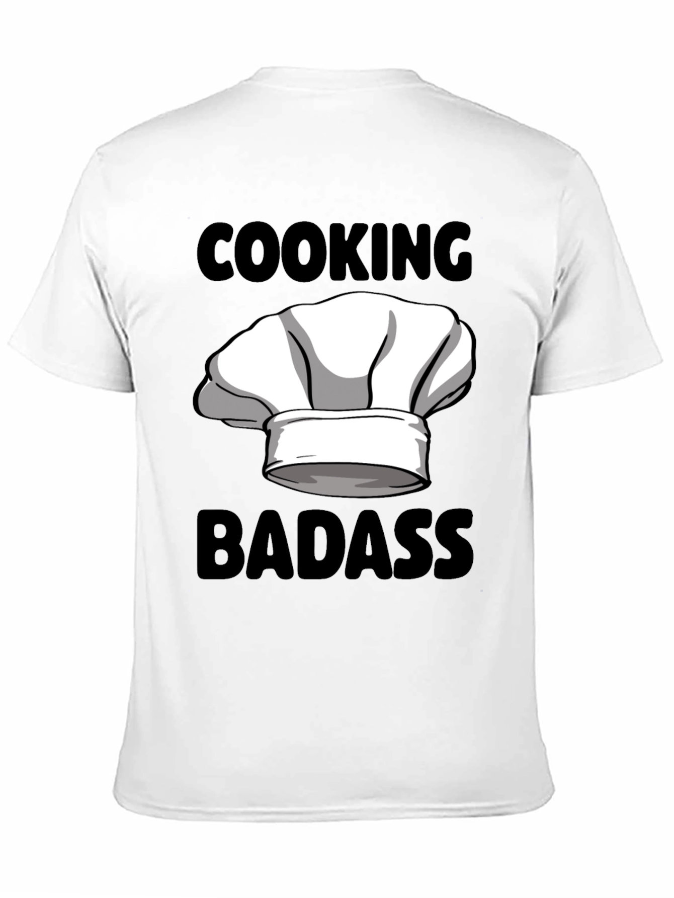 Black Cooking Badass Graphic Tee - Chef's Hat Humor view 11