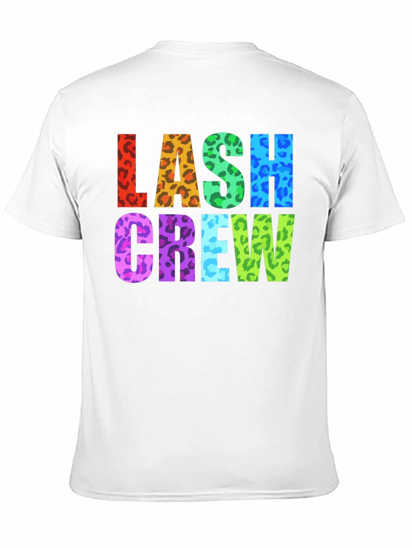 Black Lash Crew Colorful Leopard Print Graphic T-Shirt view 11