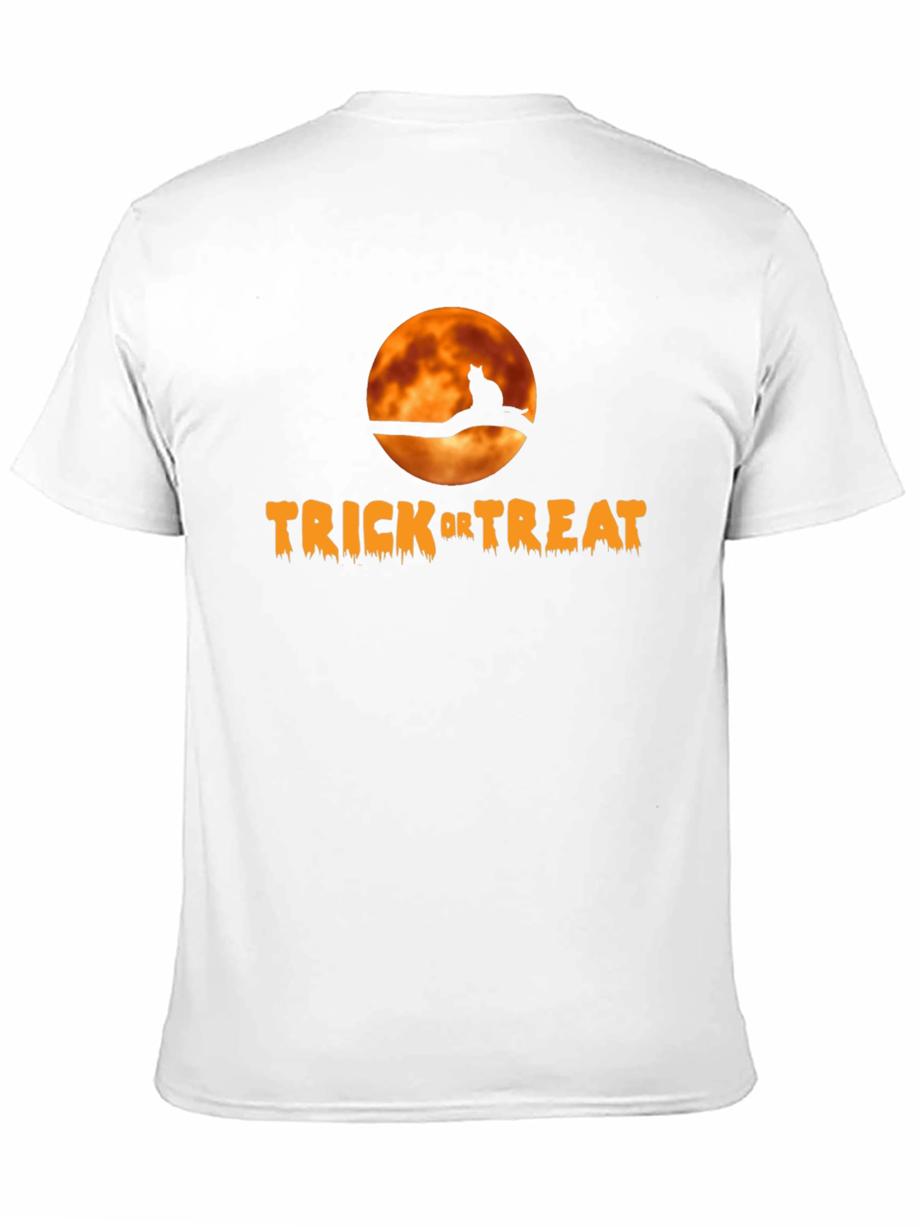 Black Halloween Trick or Treat Cat T-Shirt view 11