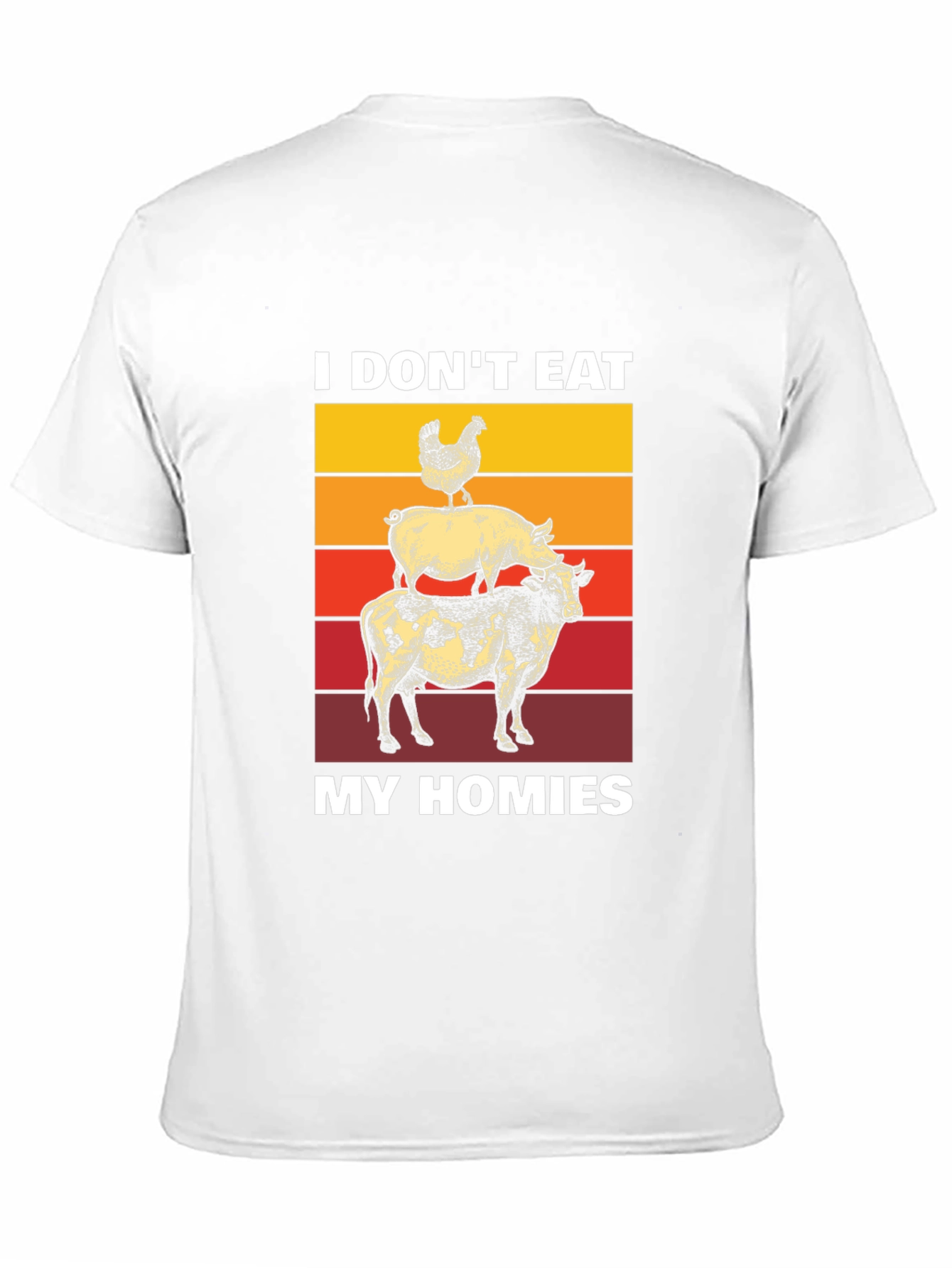 Black I Don't Eat My Homies T-Shirt view 11