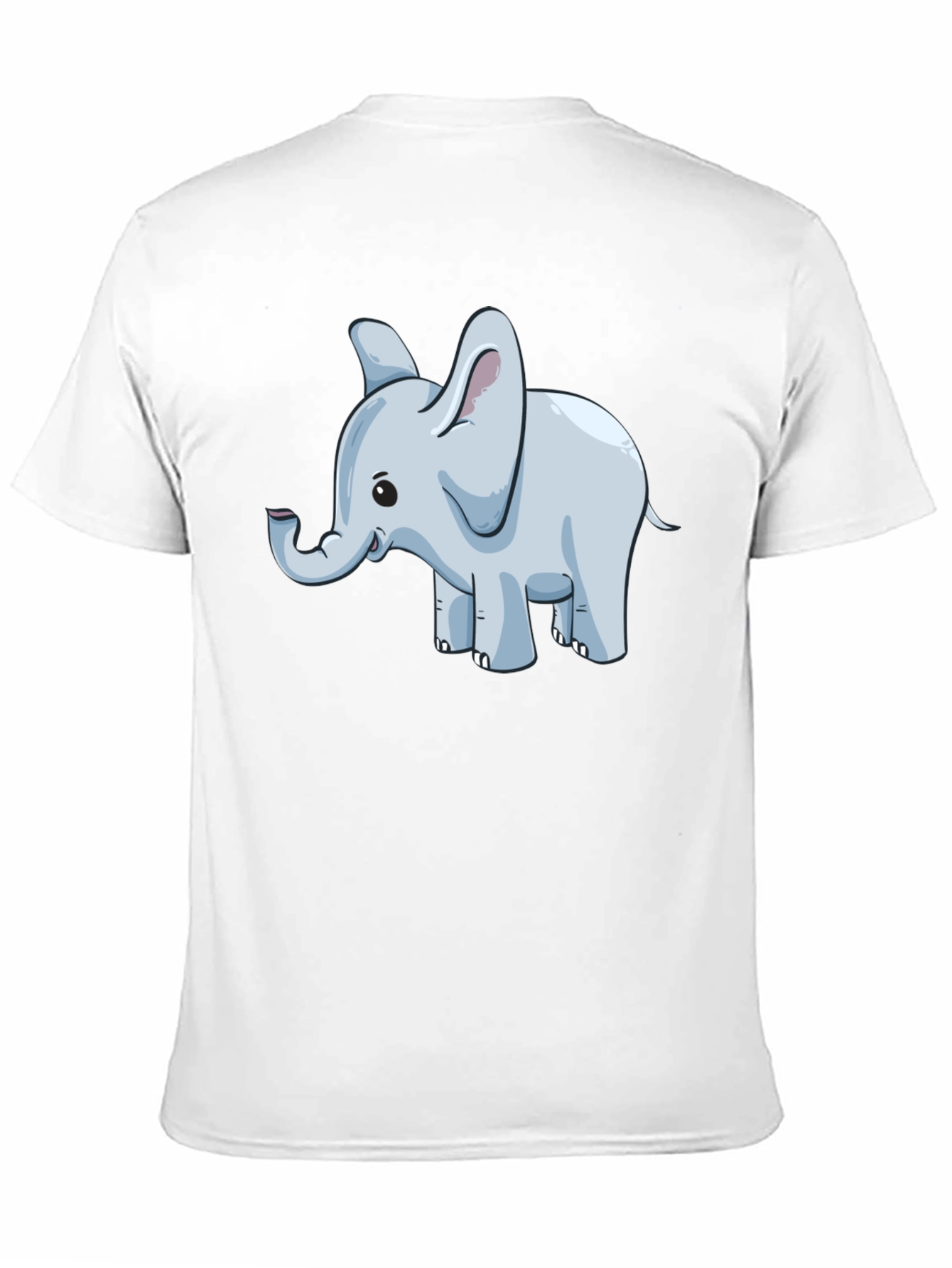 Black Cute Elephant Graphic Tee - Black Cotton Blend view 11