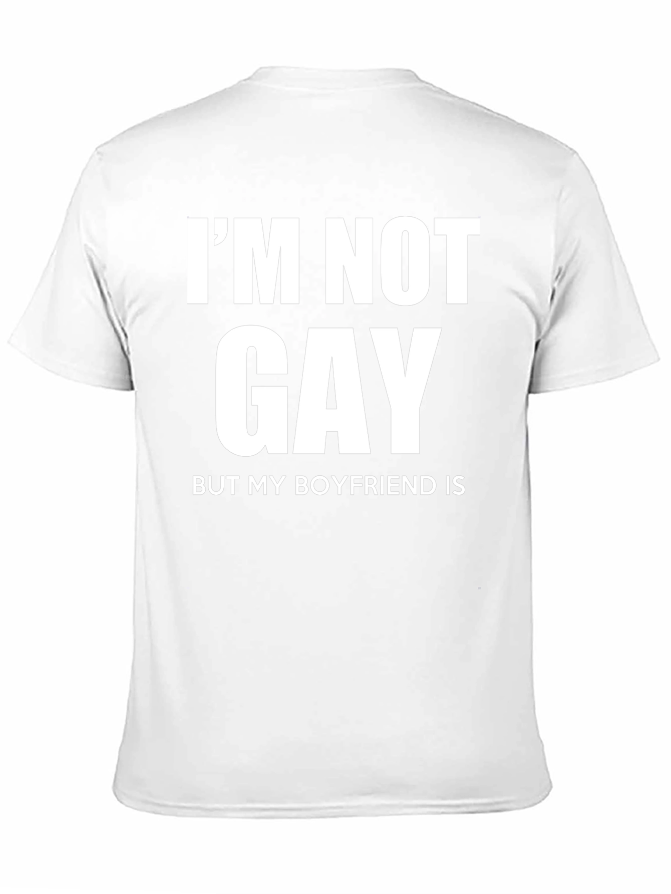 Black Funny I'm Not Gay But My Boyfriend Is T-Shirt view 11