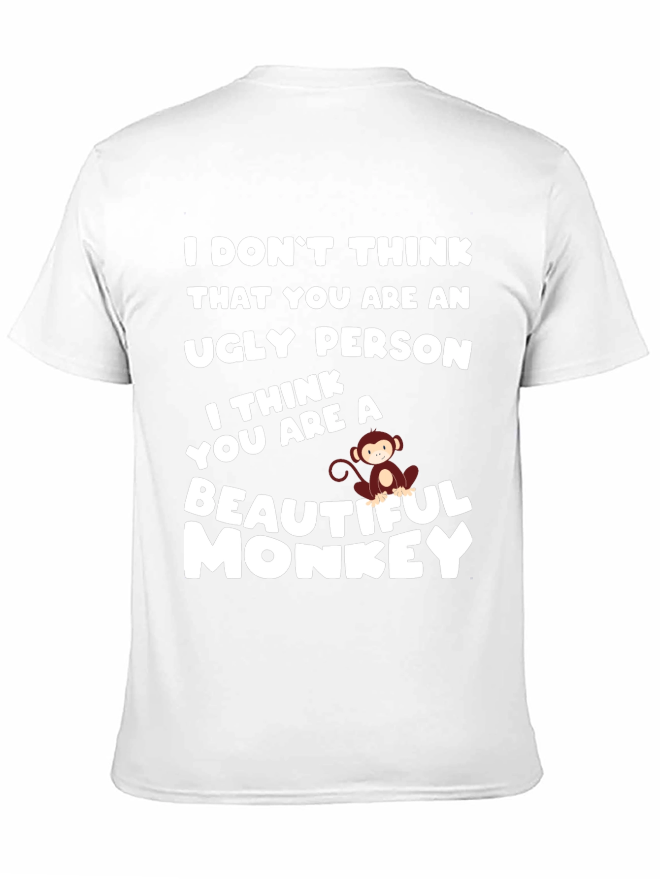 Black Funny Monkey T-Shirt - Beautiful Monkey Design view 11