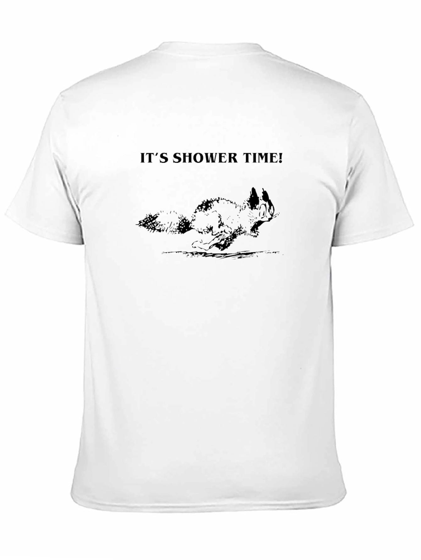 Black It's Shower Time Squirrel Tee view 11