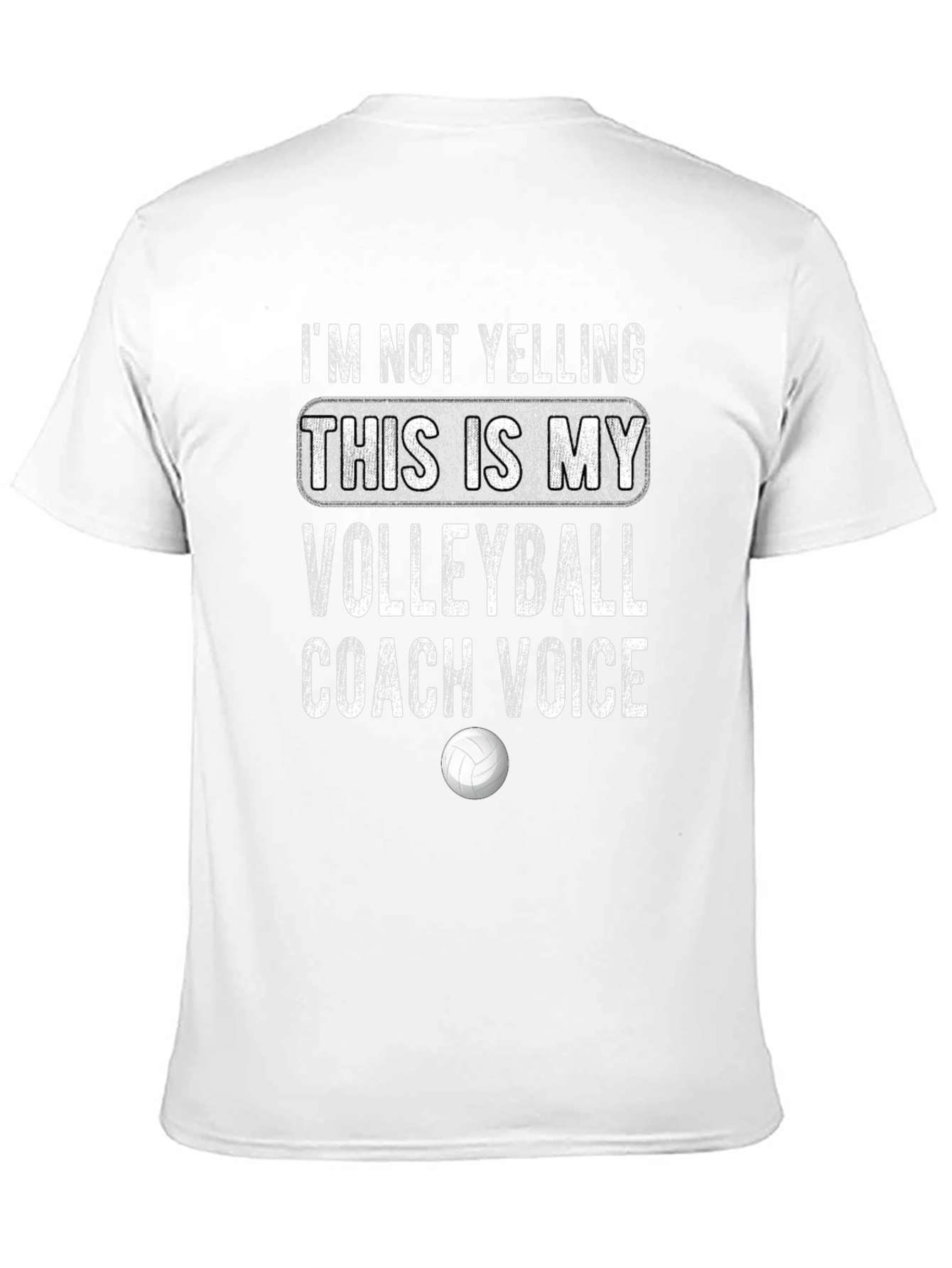 Black Volleyball Coach T-Shirt - I'm Not Yelling Funny Tee view 11