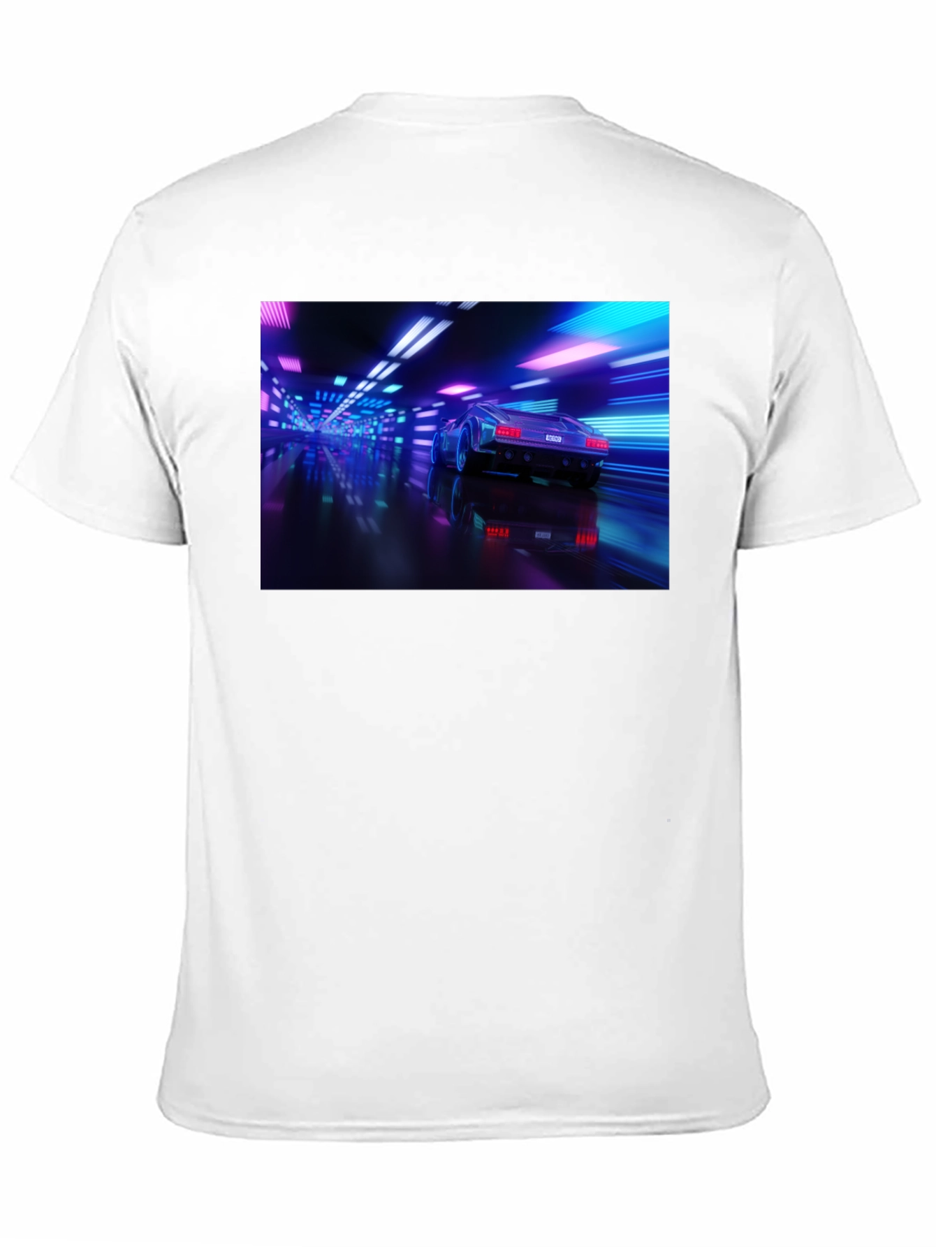 Black Neon Car T-Shirt - Futuristic Style view 11