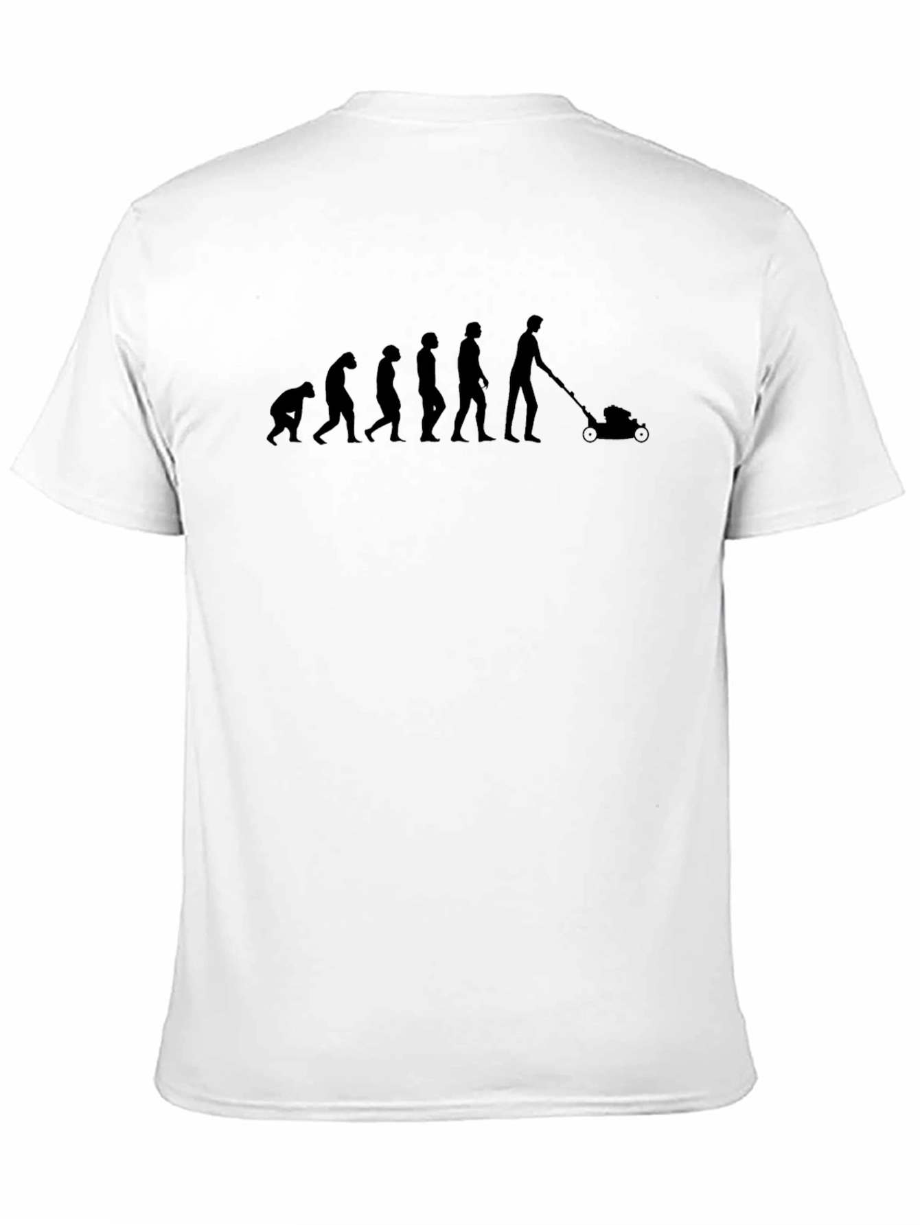 Black Evolution of Man Lawn Mowing T-Shirt view 11