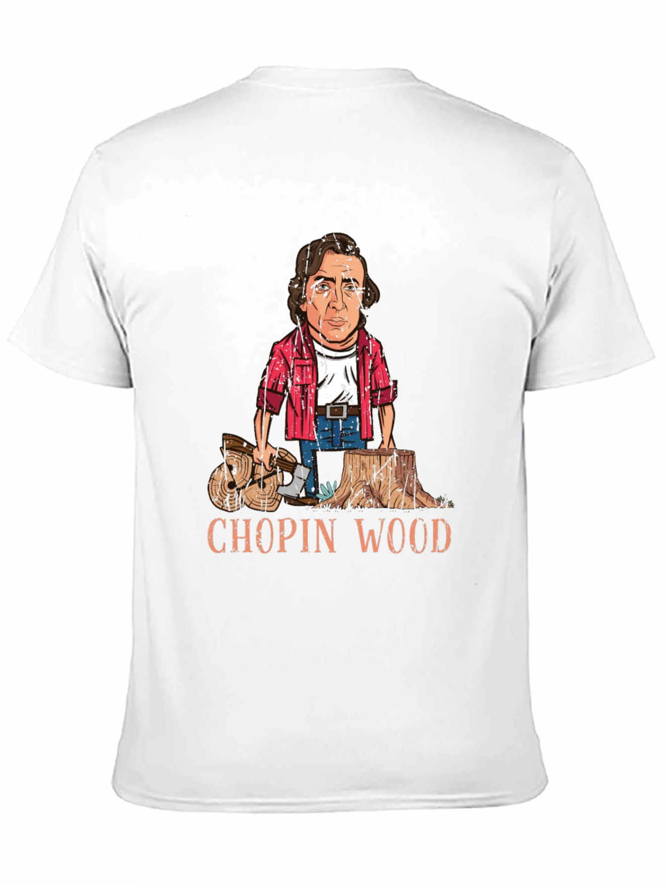 Black Chopin Wood Funny Graphic Tee view 11