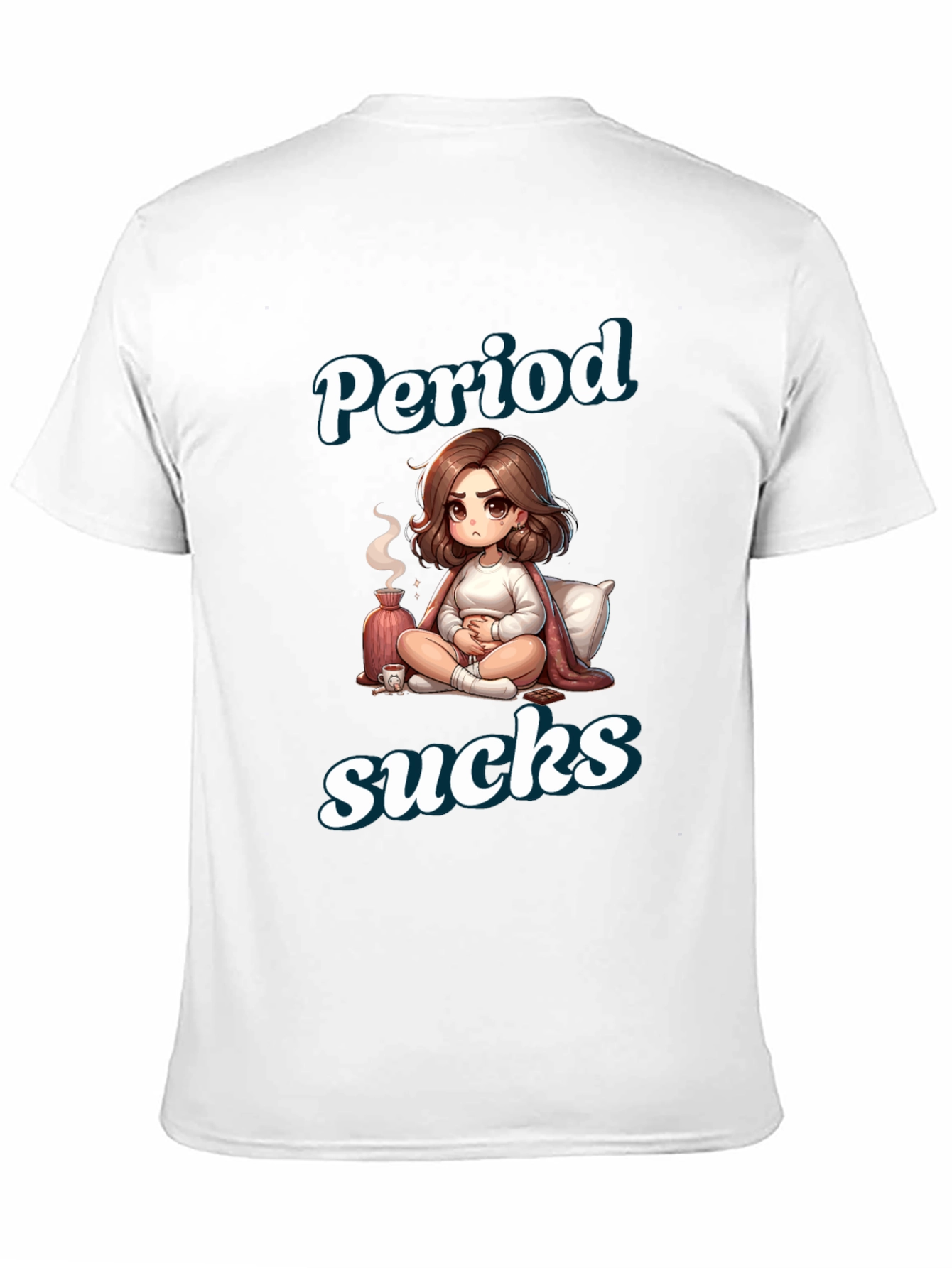 Black Period Sucks Cartoon T-Shirt - Comfortable & Funny view 11