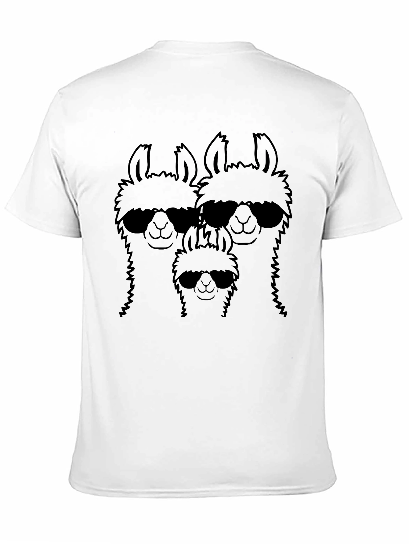 Black Llama Family Sunglasses Graphic Tee - Black T-Shirt view 11