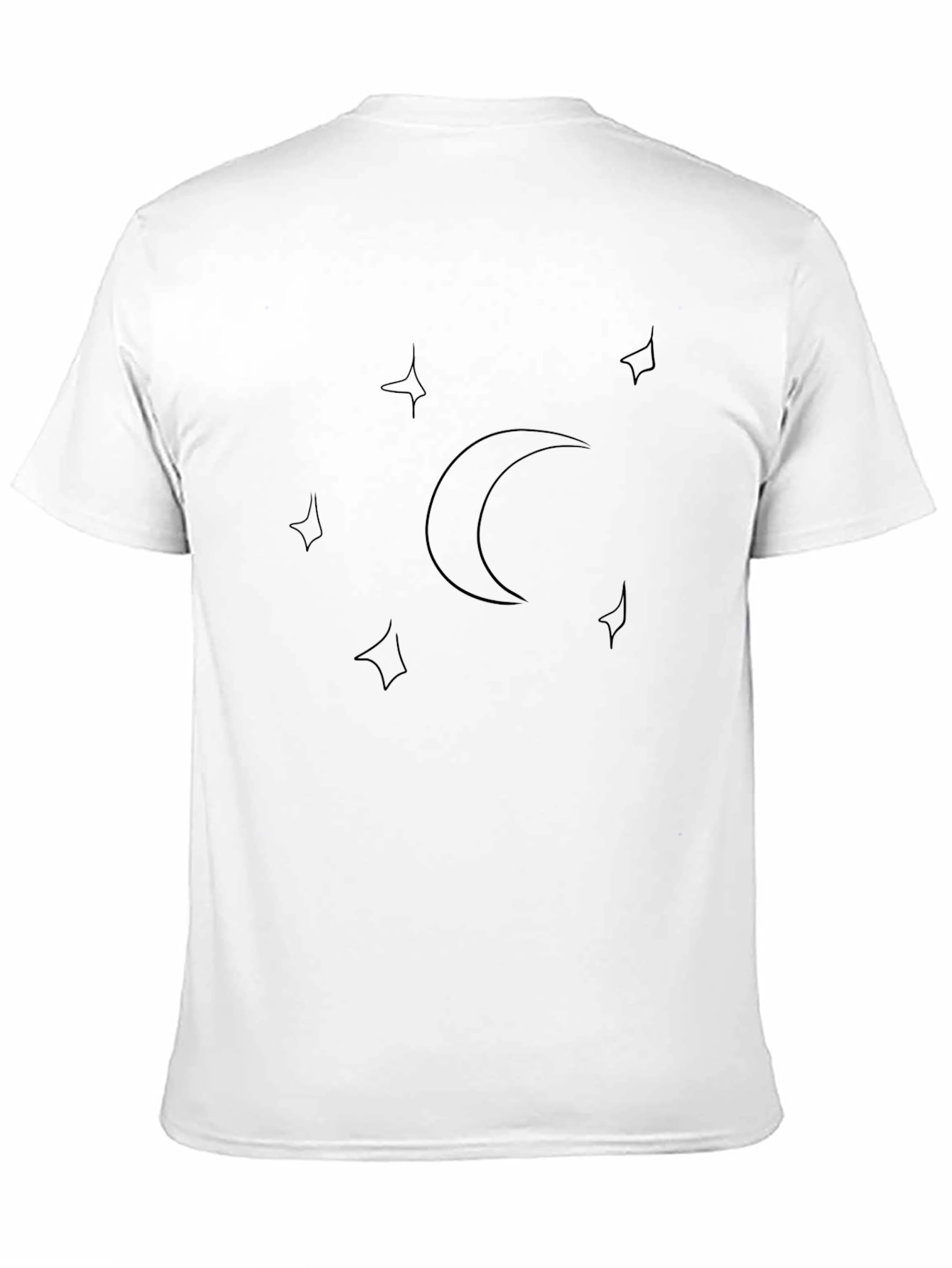 Black Black Moon & Stars Graphic Tee view 11