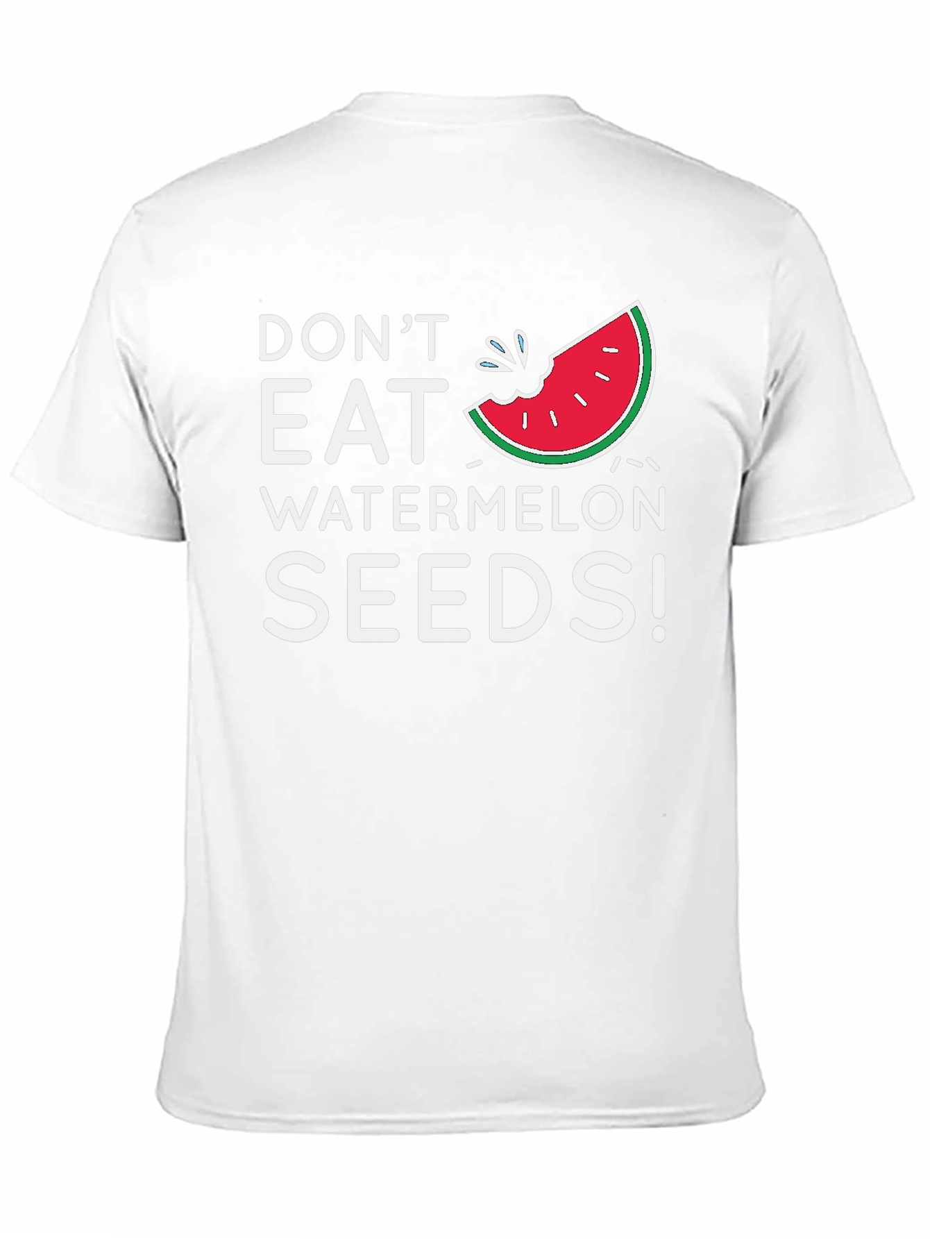 Black Funny "Don't Eat Watermelon Seeds!" Graphic Tee view 11