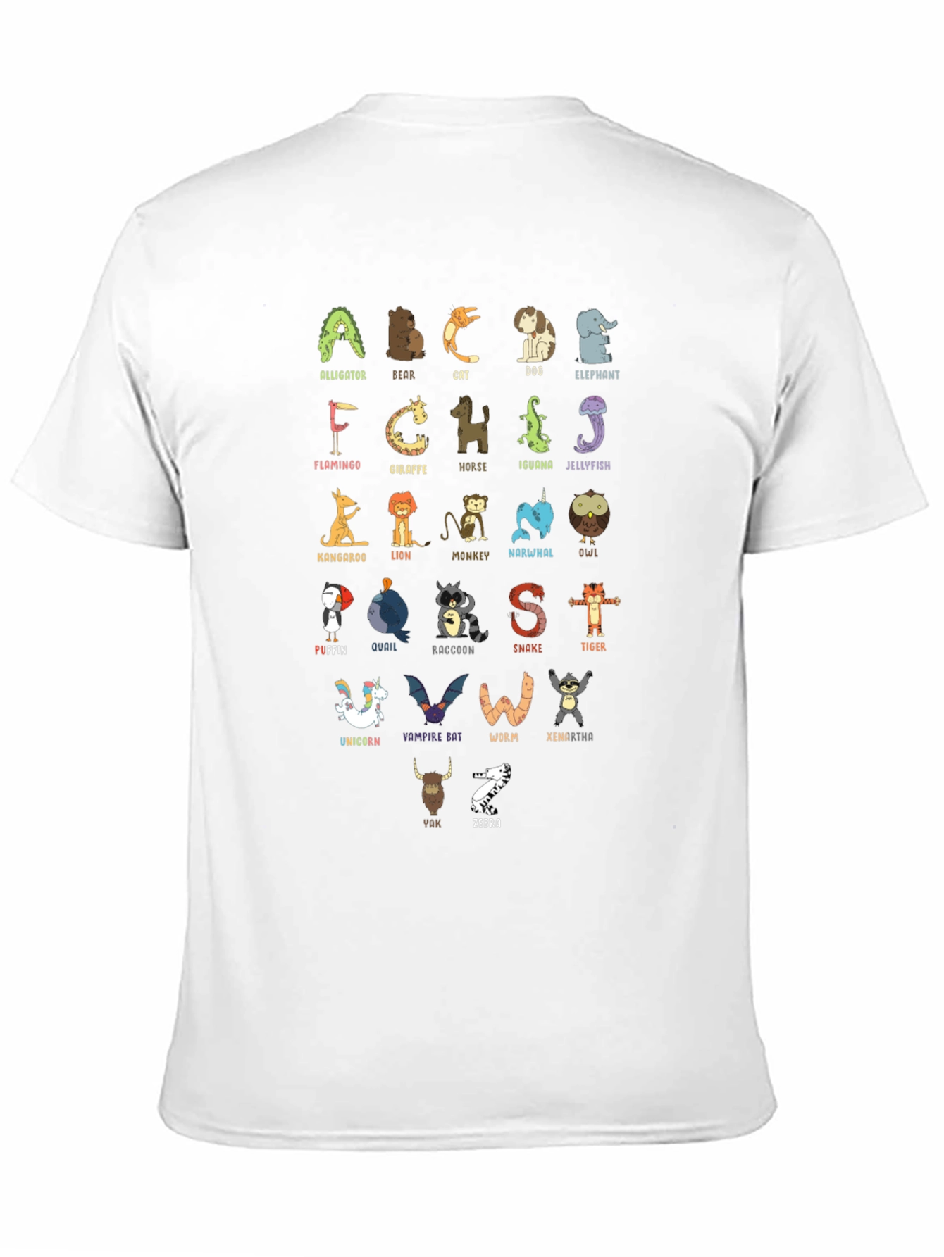 Black Animal Alphabet T-Shirt - Educational & Fun! view 11