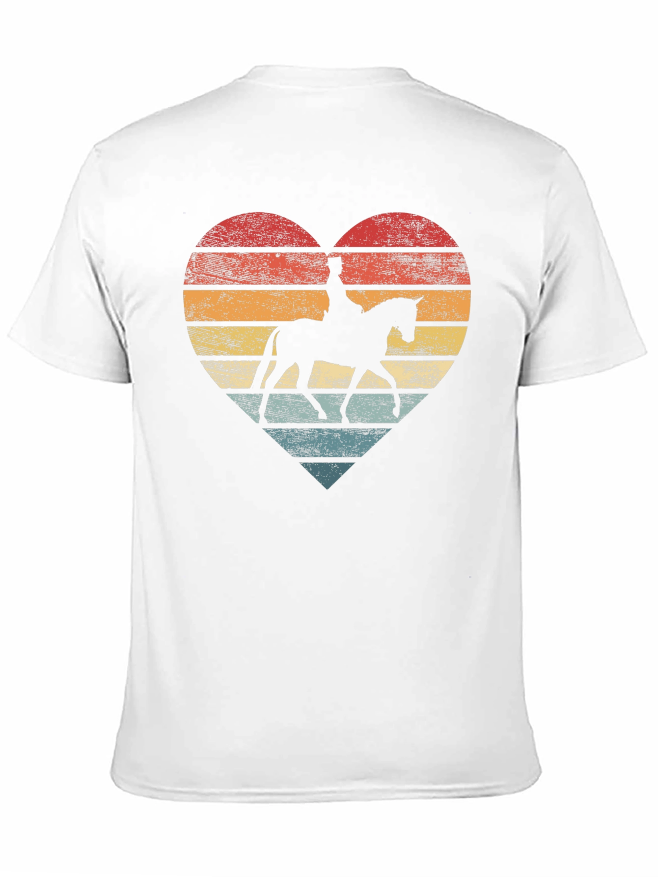 Vintage Horse Heart T-Shirt - Equestrian Lover Tee - 11
