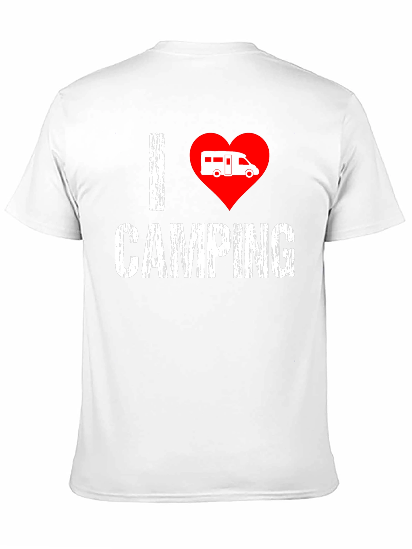 Black I Love Camping T-Shirt - Camper Van Heart view 11
