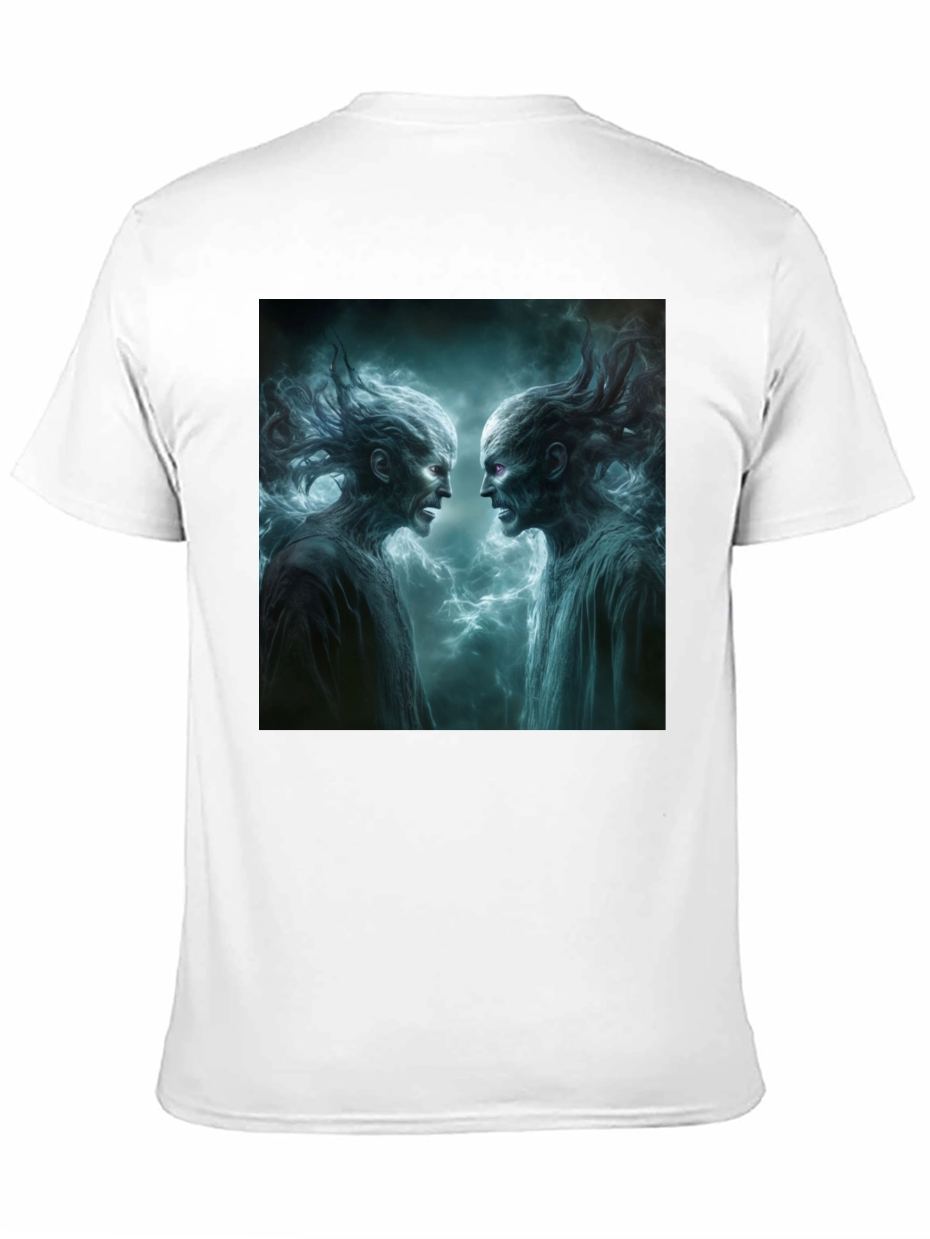 Black Black T-Shirt with Ghostly Spirits Graphic view 11