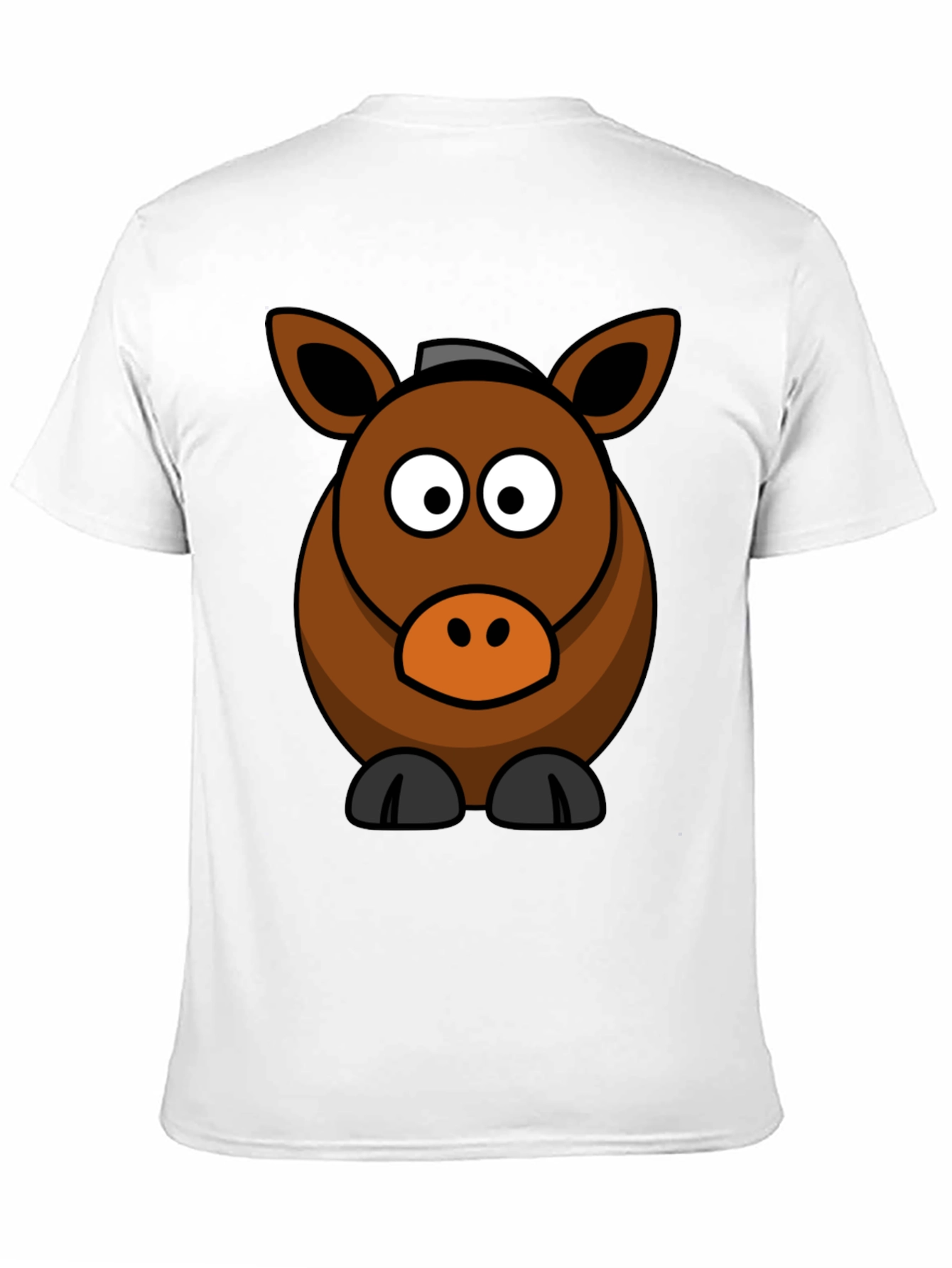 Black Cartoon Horse Graphic Tee view 11