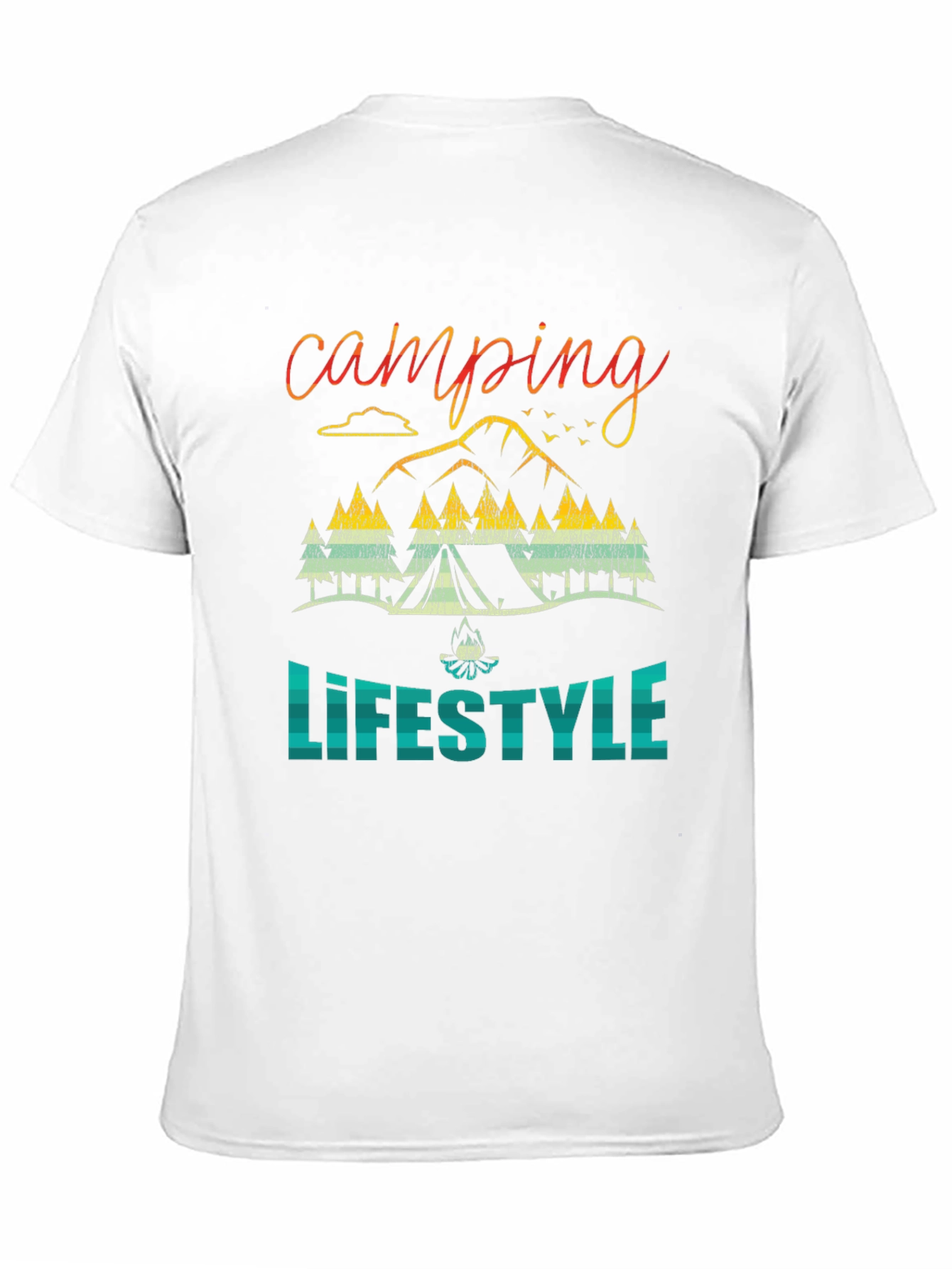 Black Camping Lifestyle Graphic Tee - Nature Adventure Shirt view 11
