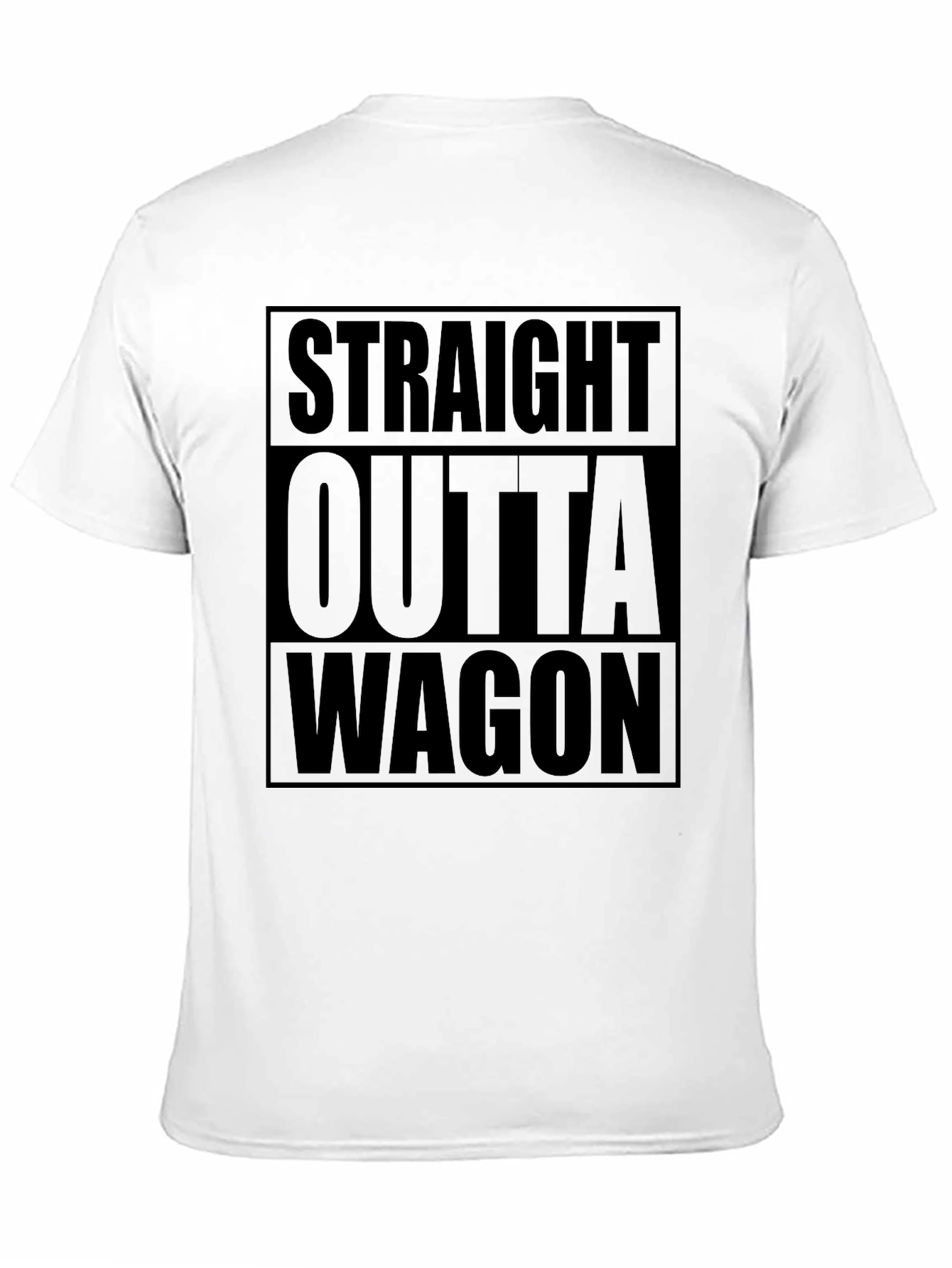 Black Straight Outta Wagon - Novelty Graphic Tee view 11
